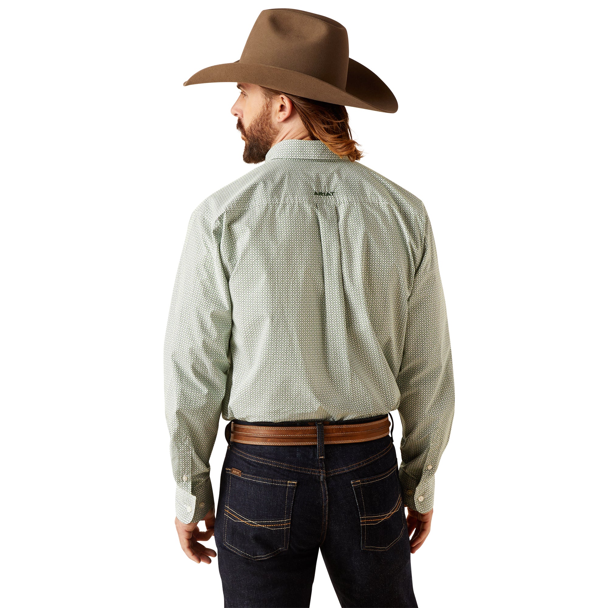 mens classic fit shirt green