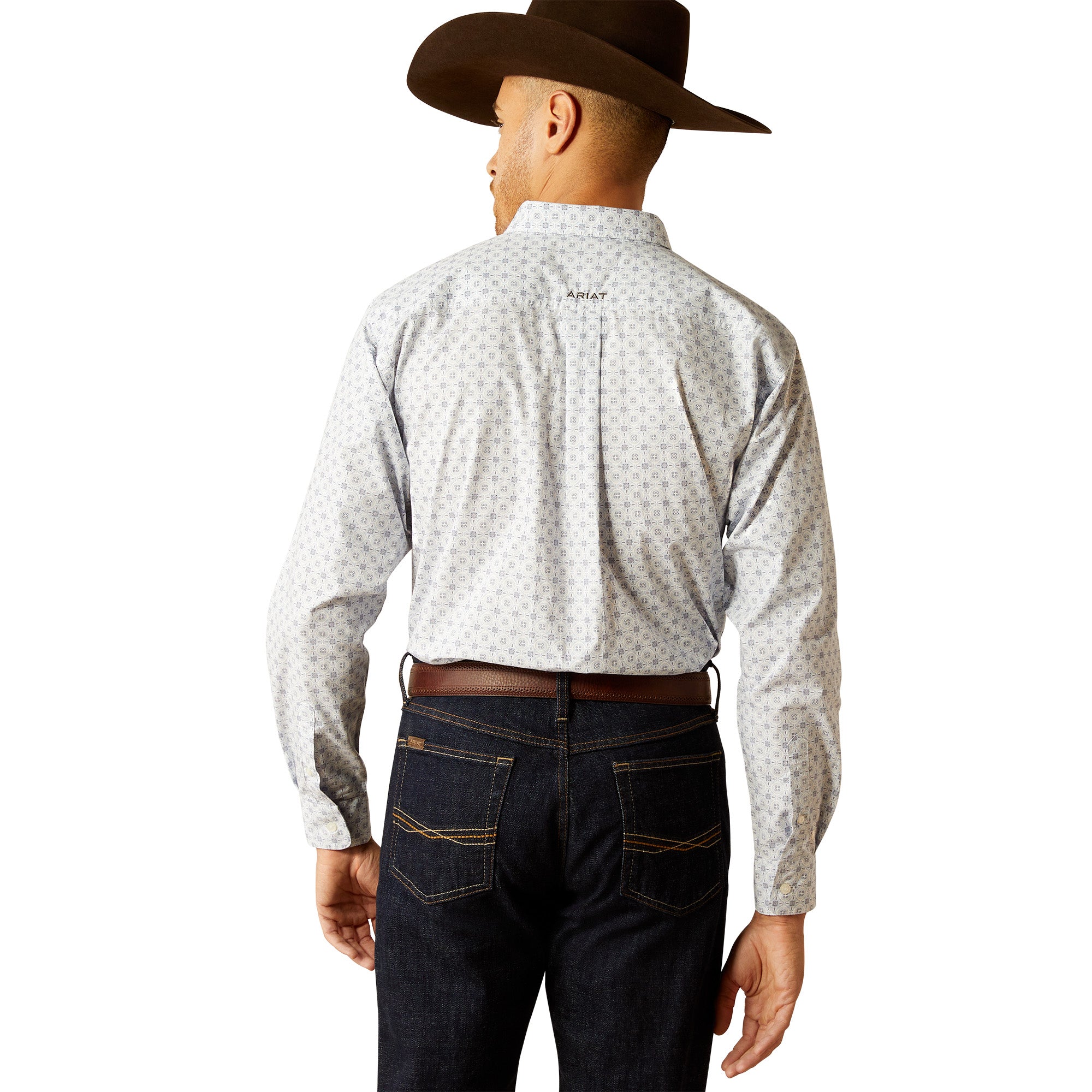 ariat white classic fit shirts