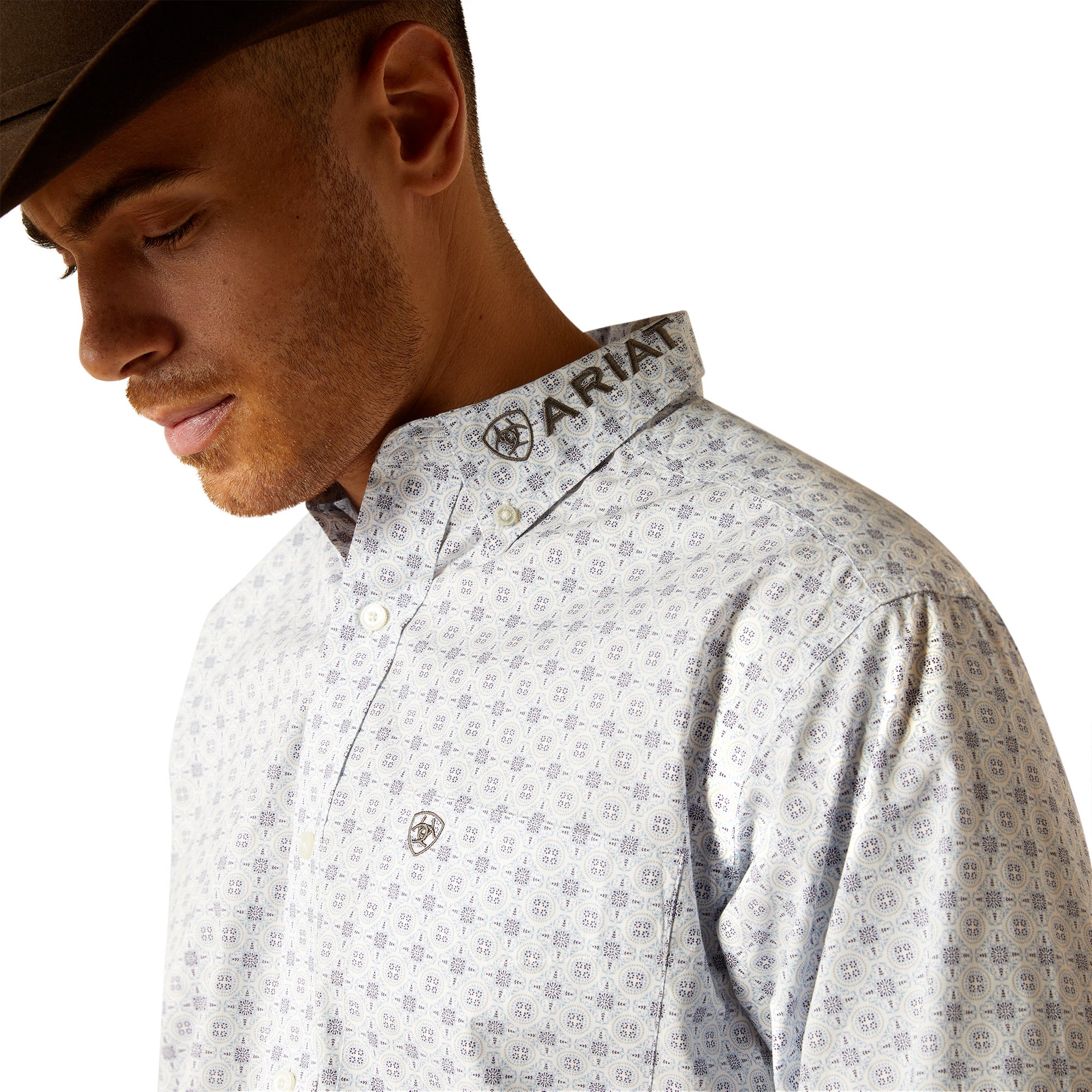 ariat white classic fit shirts