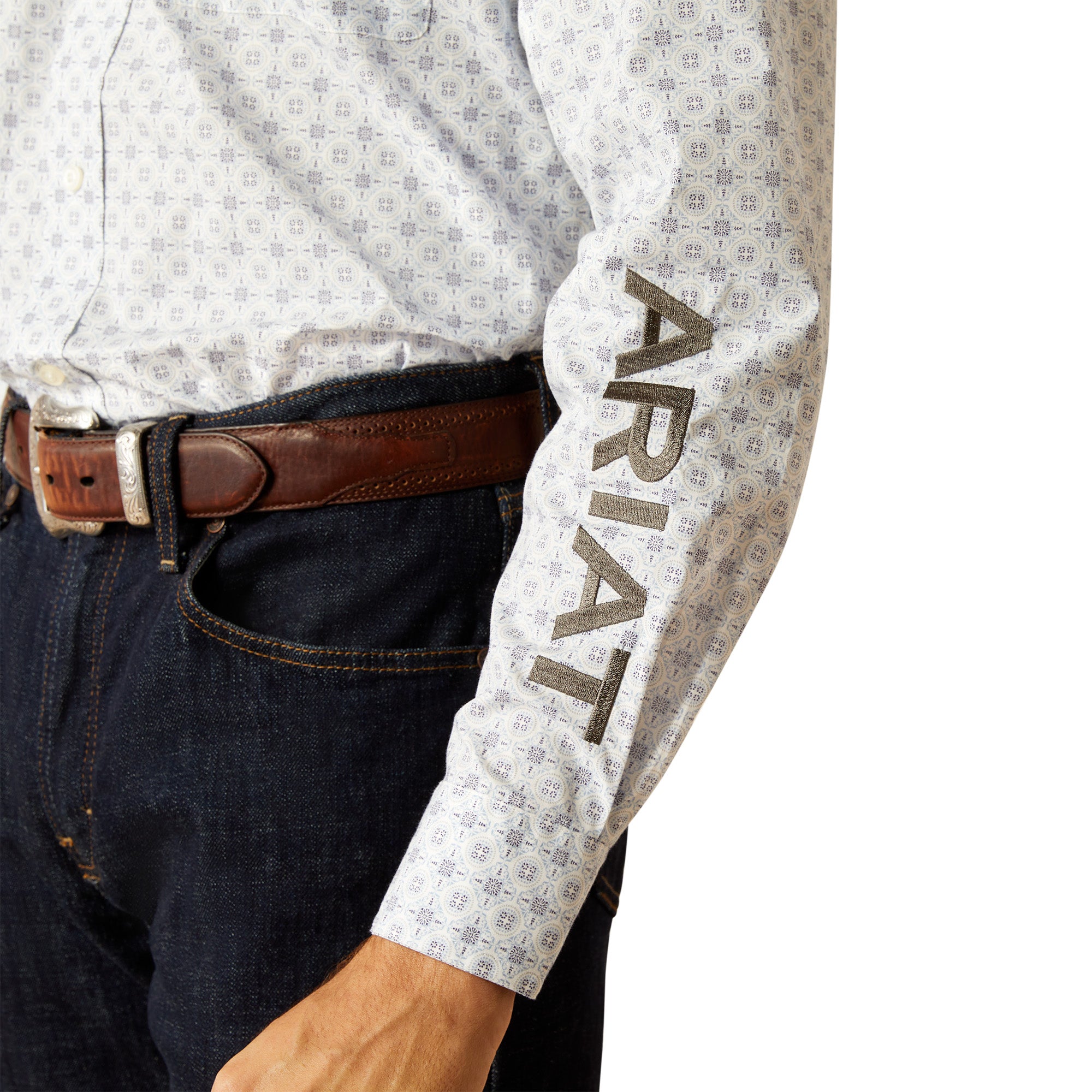 ariat white classic fit shirts