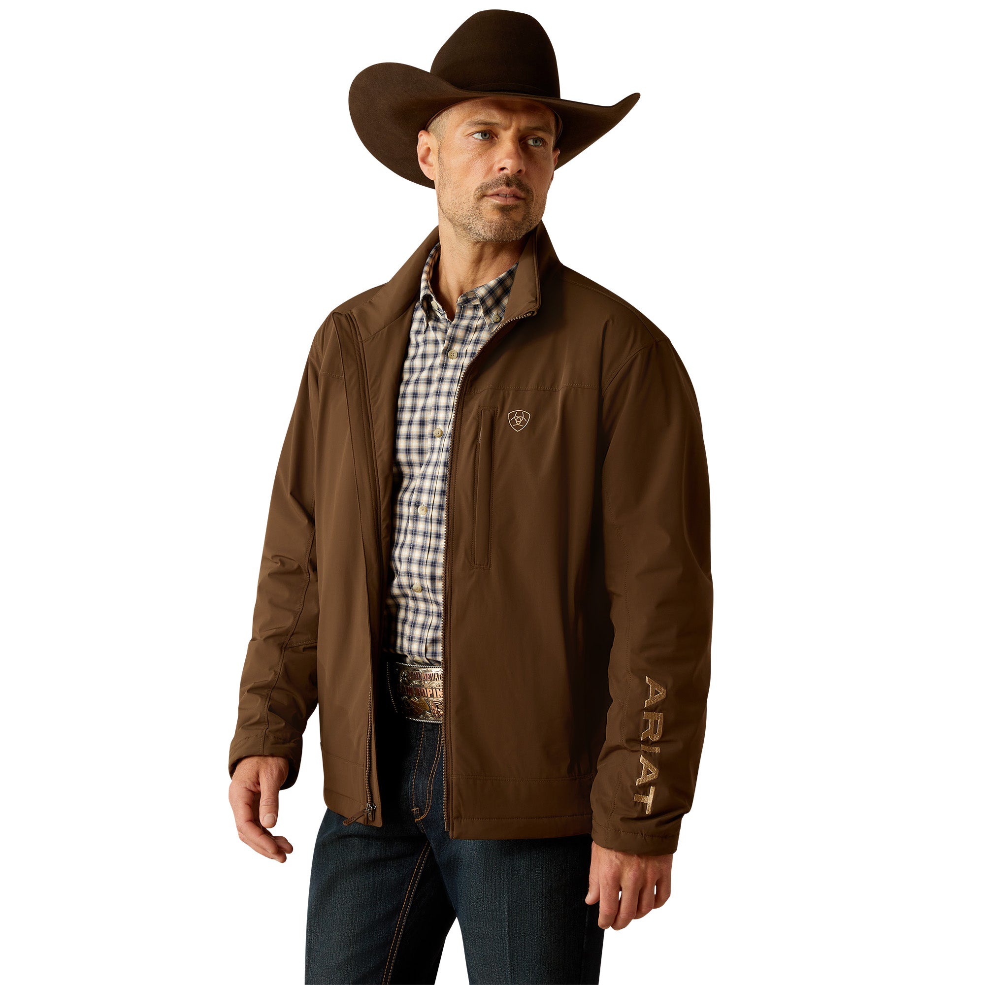 brown ariat softshell jacket