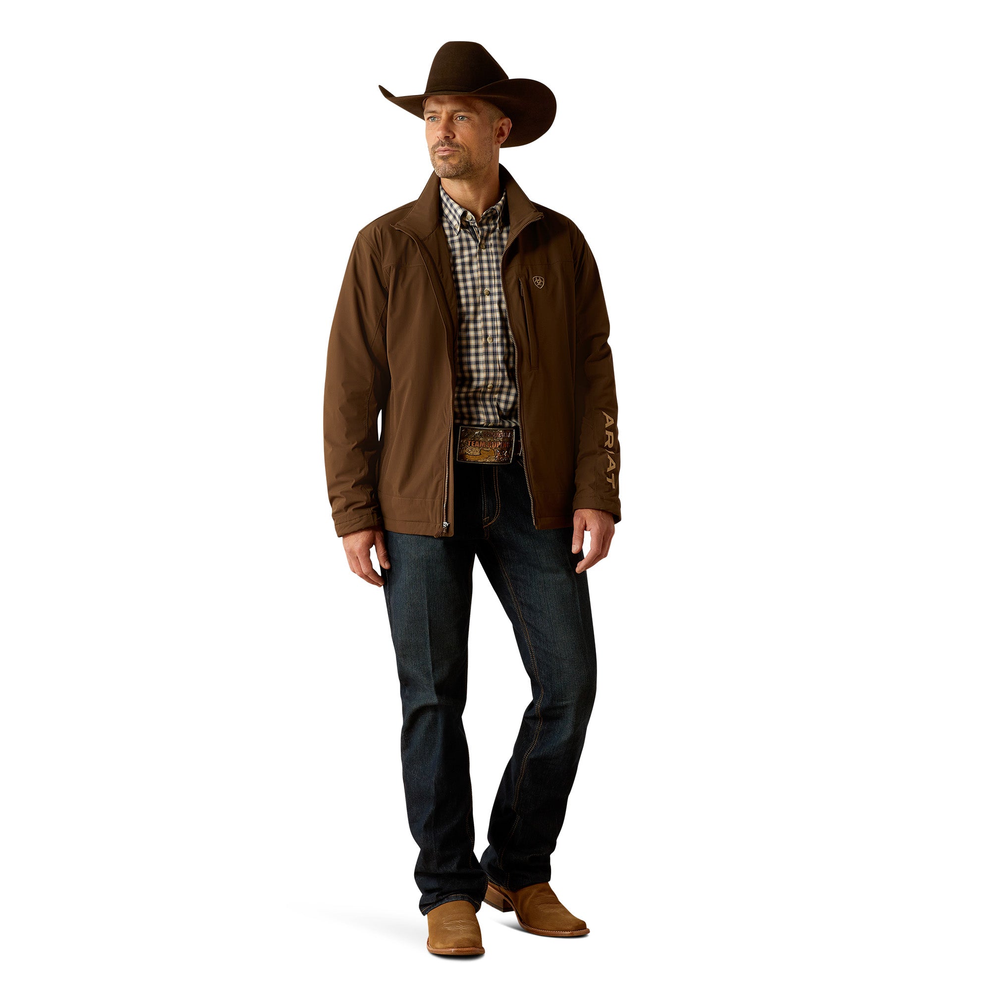 ariat jacekts brown softshell