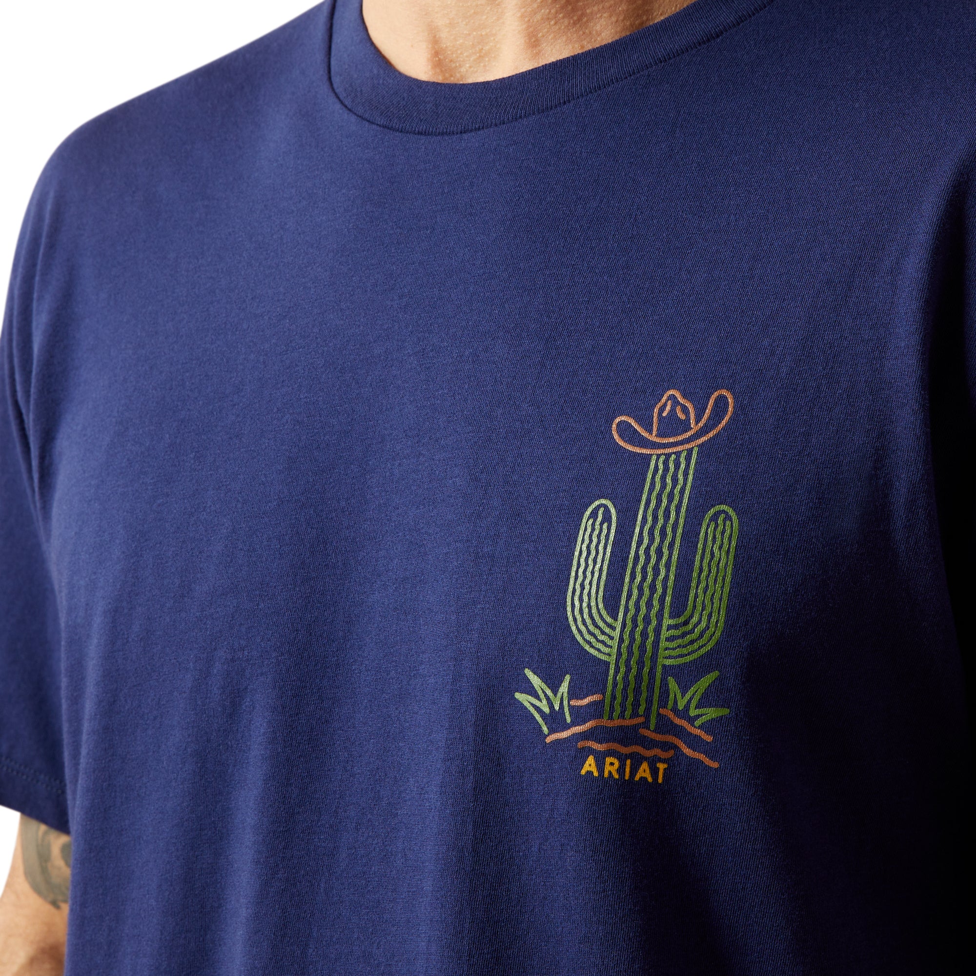 Ariat Men&#39;s Neon Cactus T-Shirt Navy