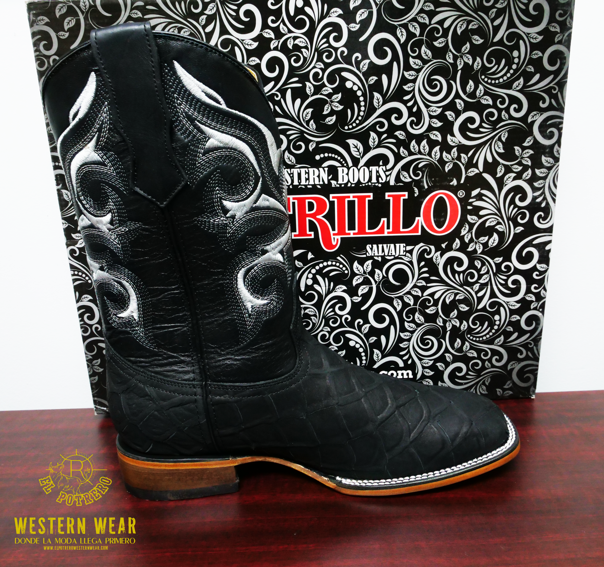 911 Fish Boots Imitation Bulldog Black
