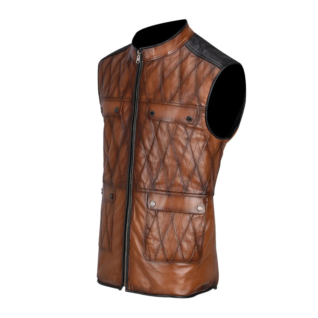 Cuadra Vest Lamb Stud Vest Reversible El Potrero Western Wear