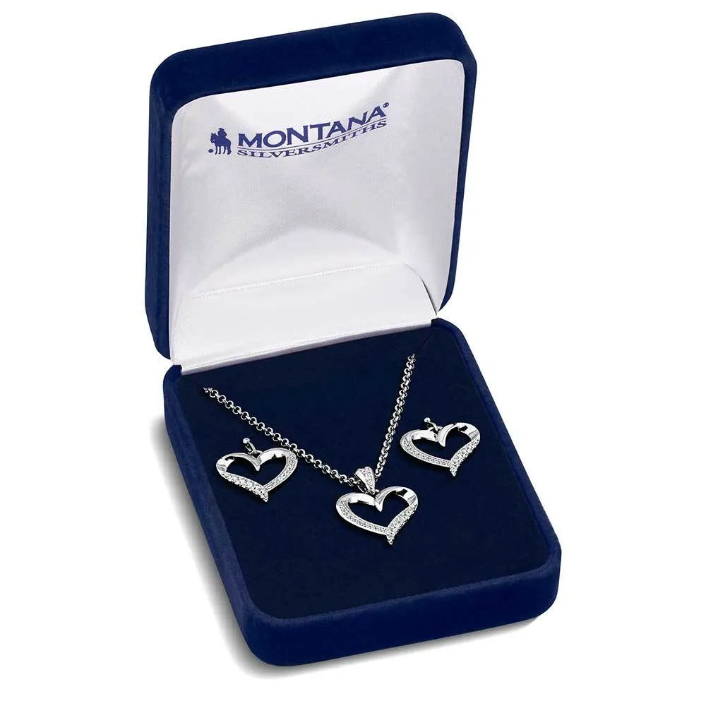Montana Devine Affection 8218 Heart Necklace Earring Set