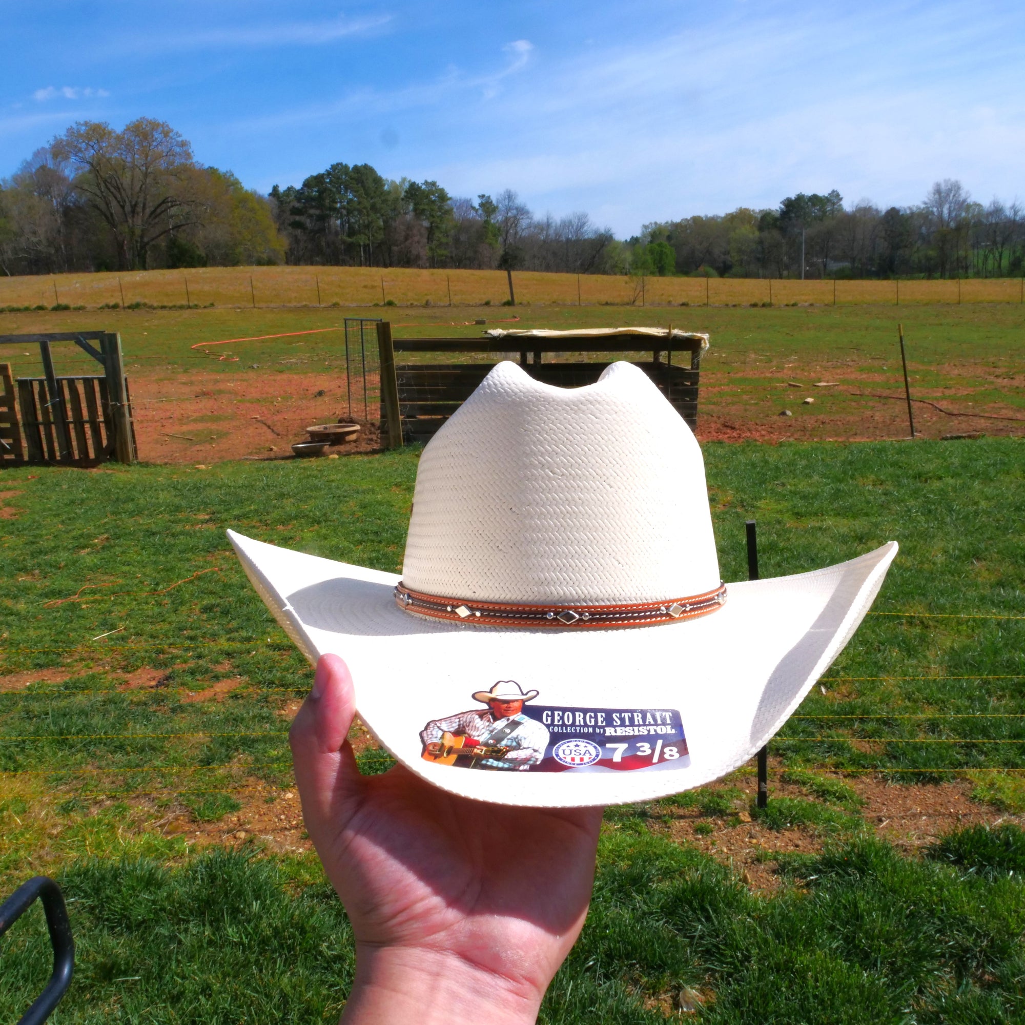 george strait cowoby hat straw