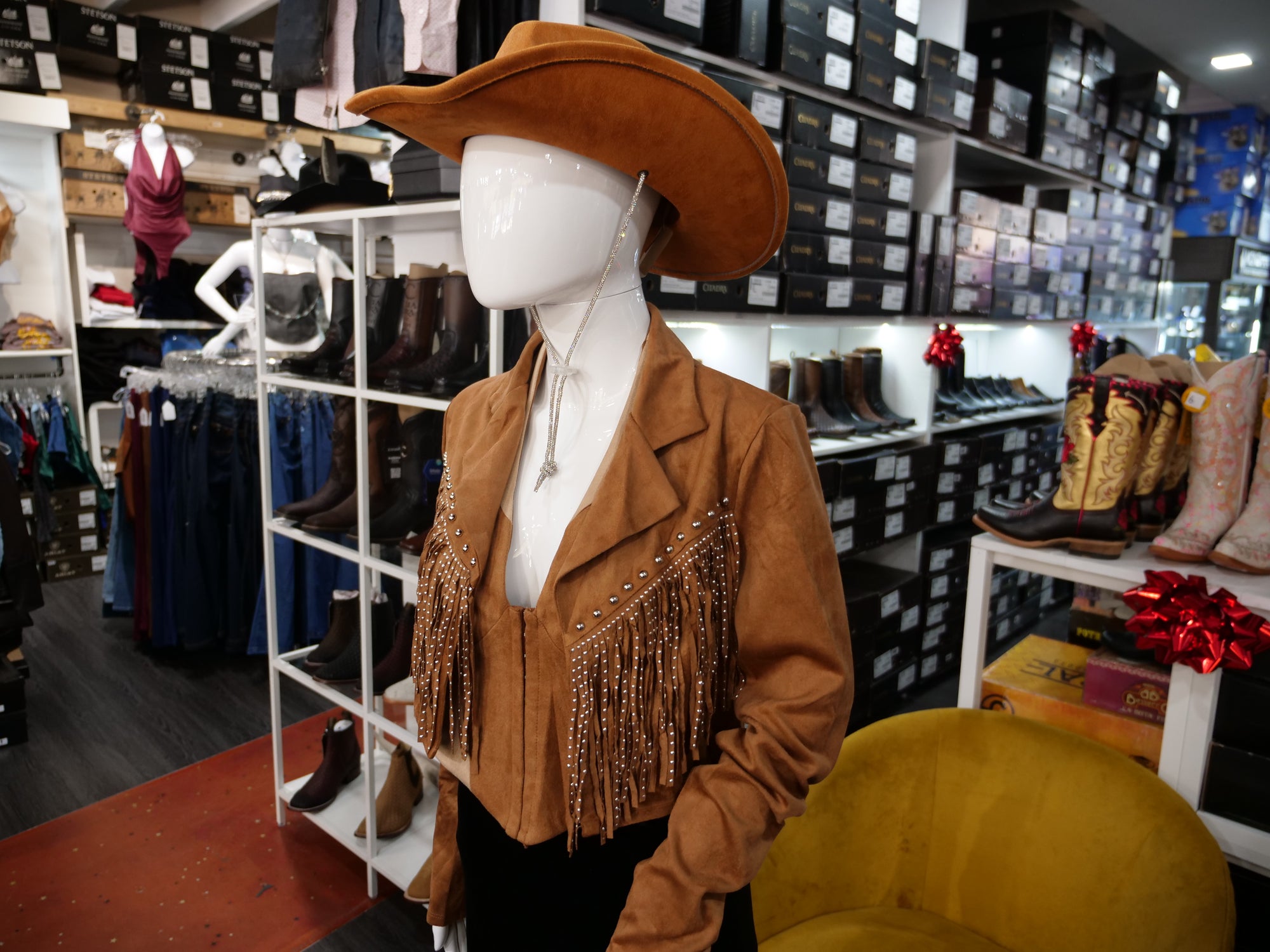 Bear Dance Suede Fringe Jacket T7852