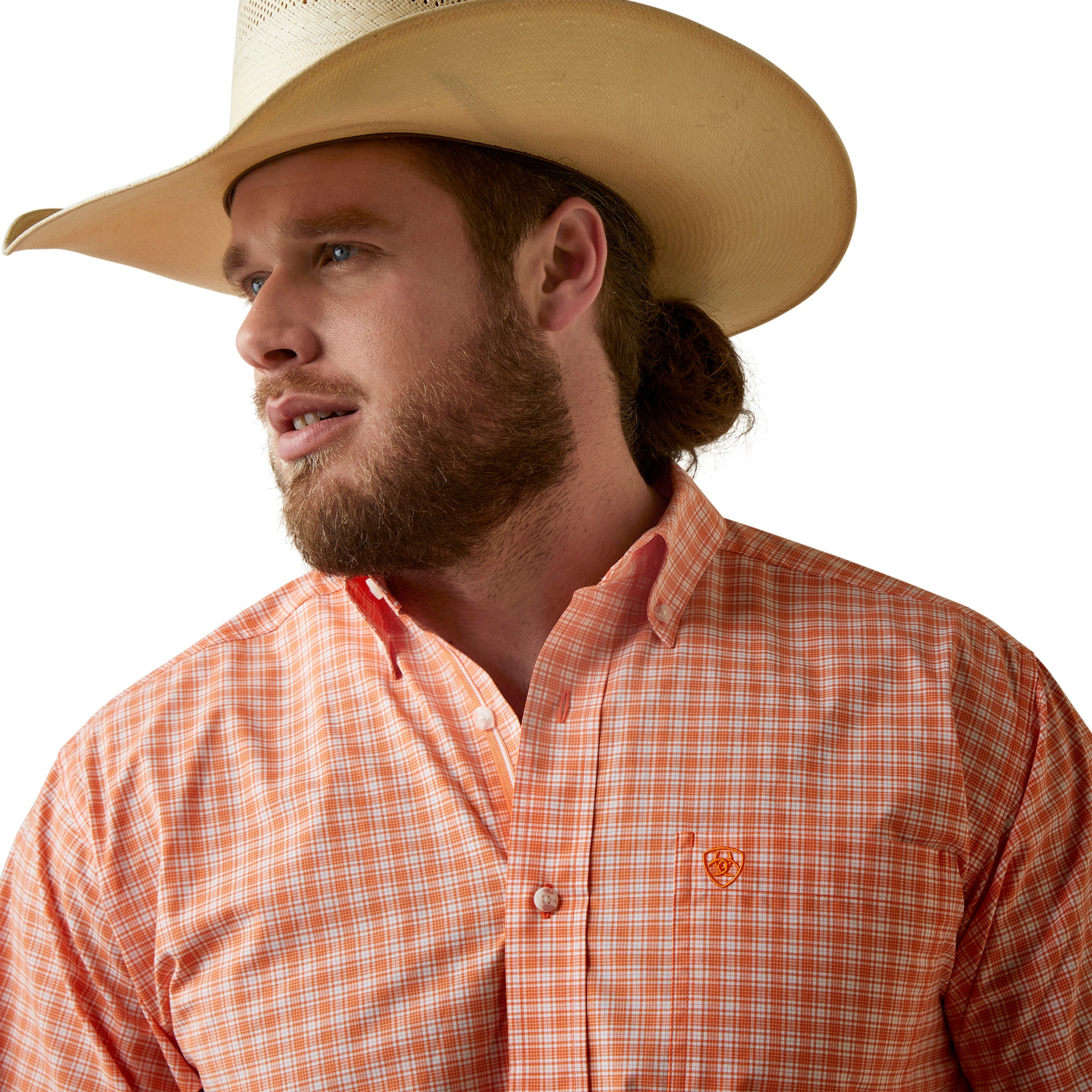 camisa ariat naranja