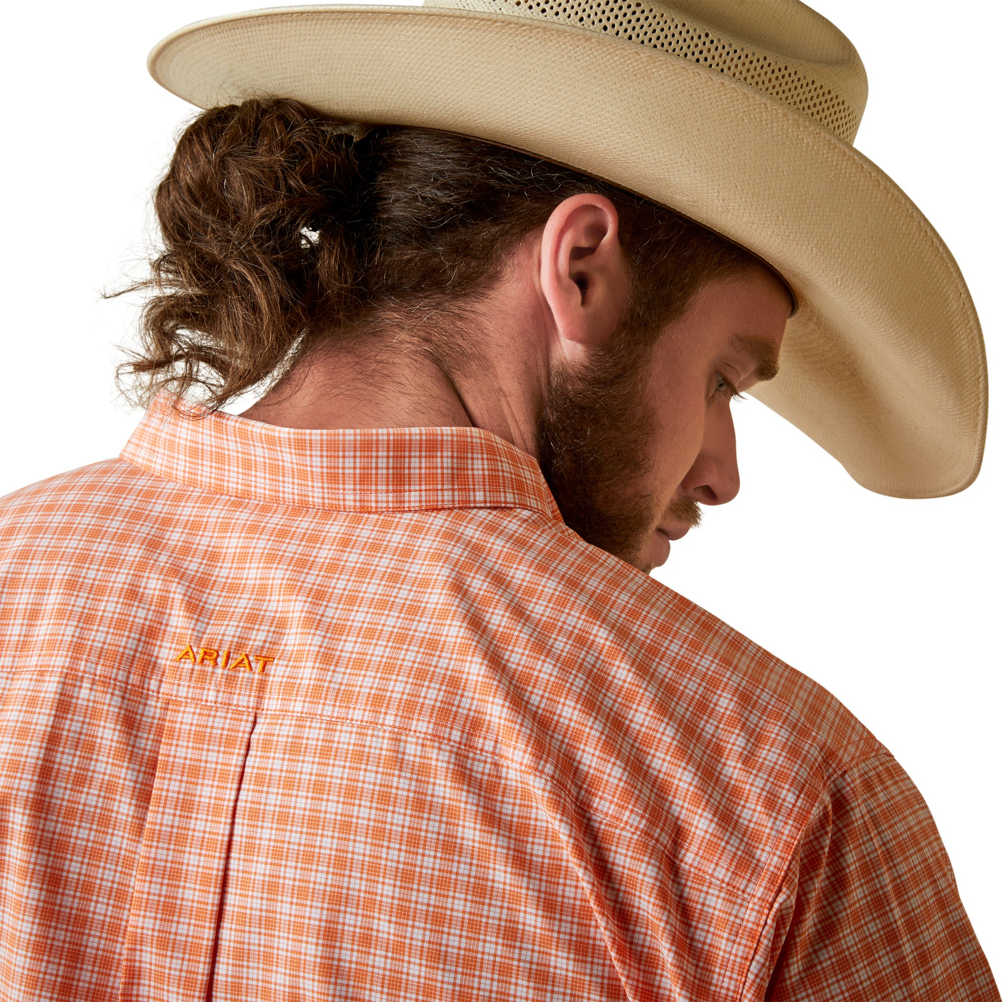 orange ariat dress shirt