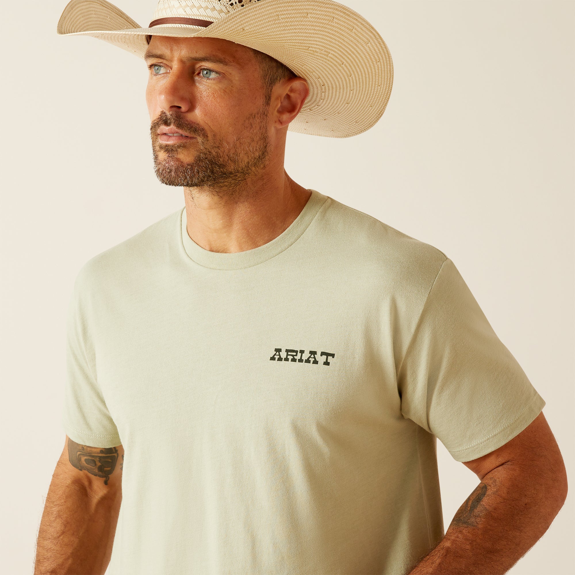 mens green ariat shirt