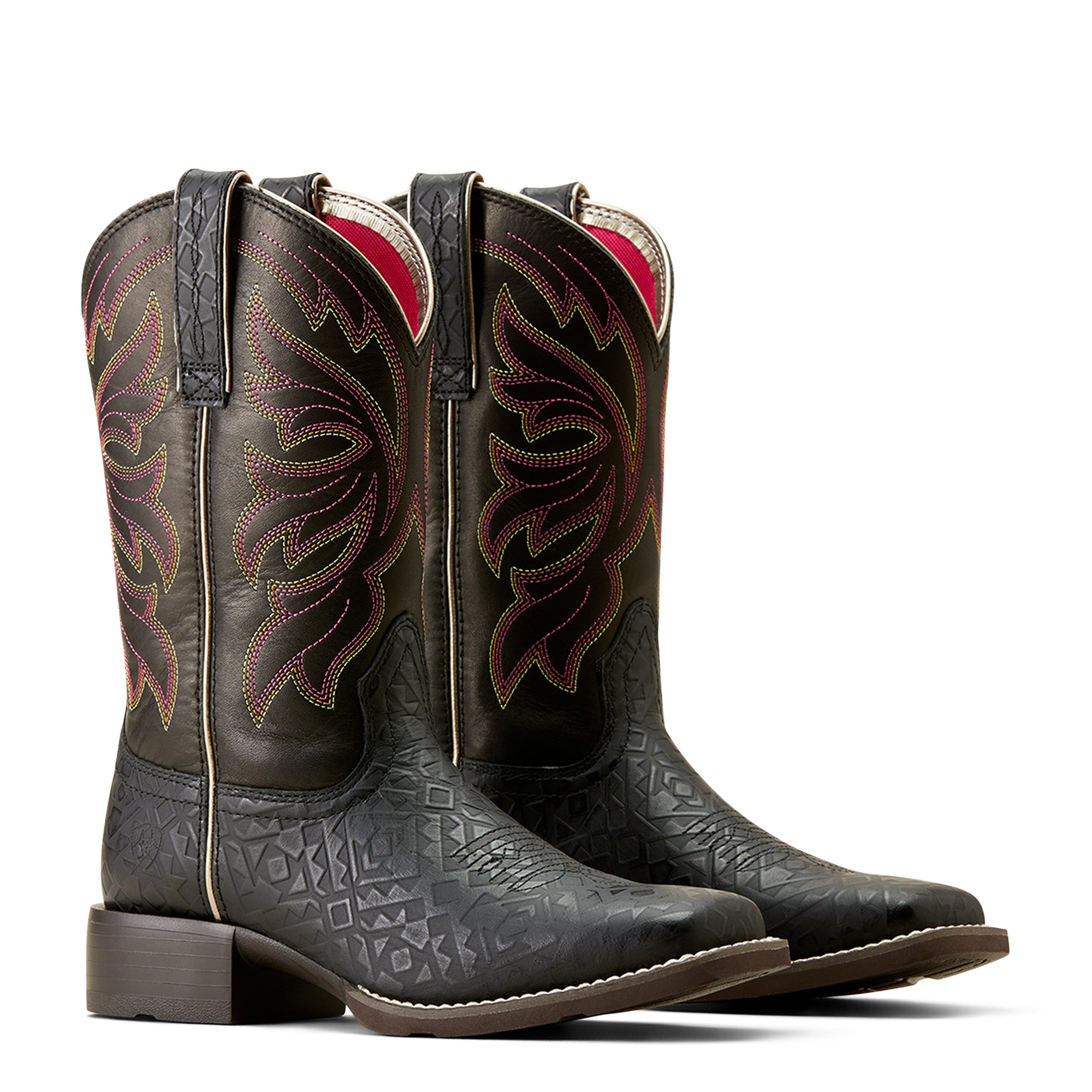 embossed womens boots