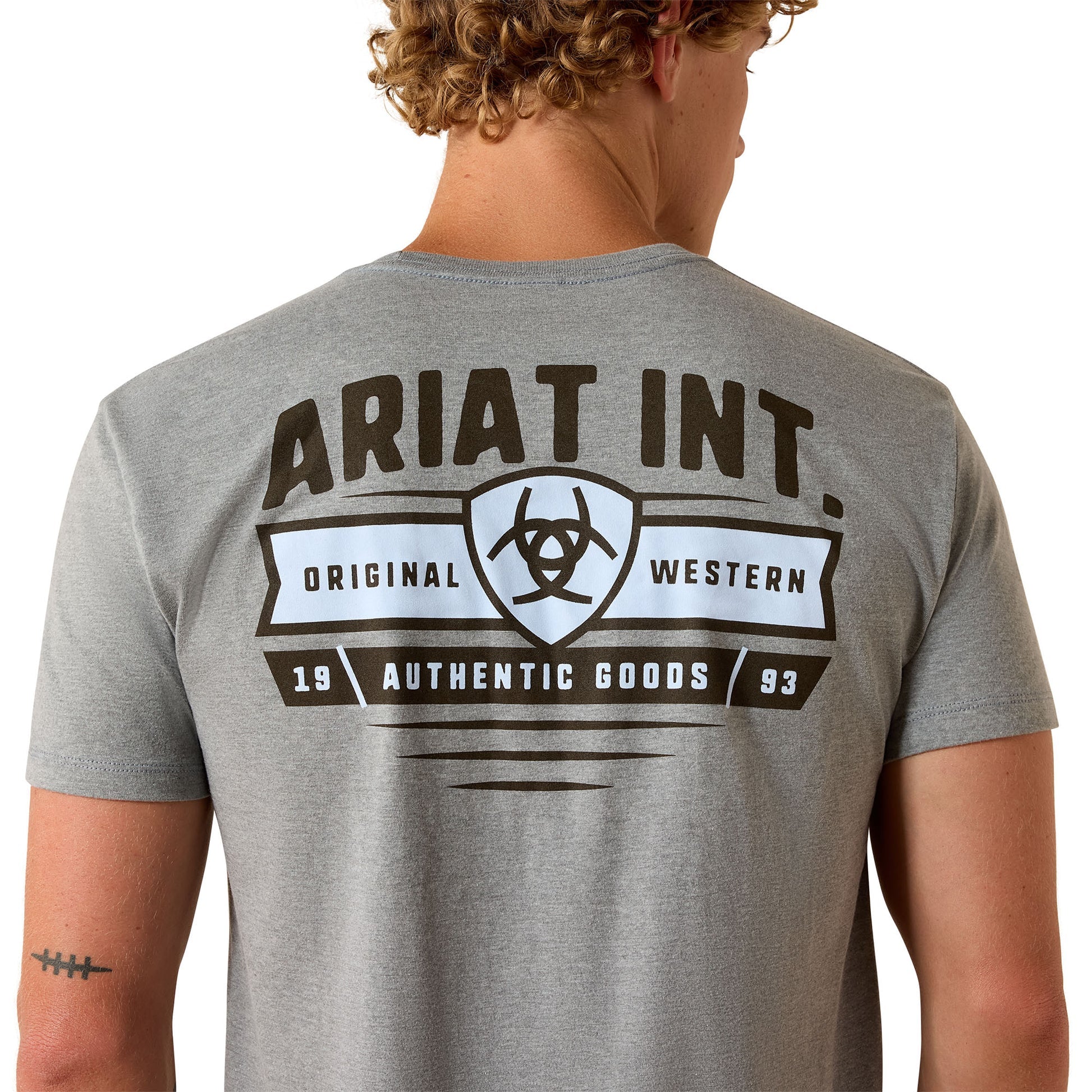 10073955 Ariat Men's Banner Badge Ice Berg T-Shirt