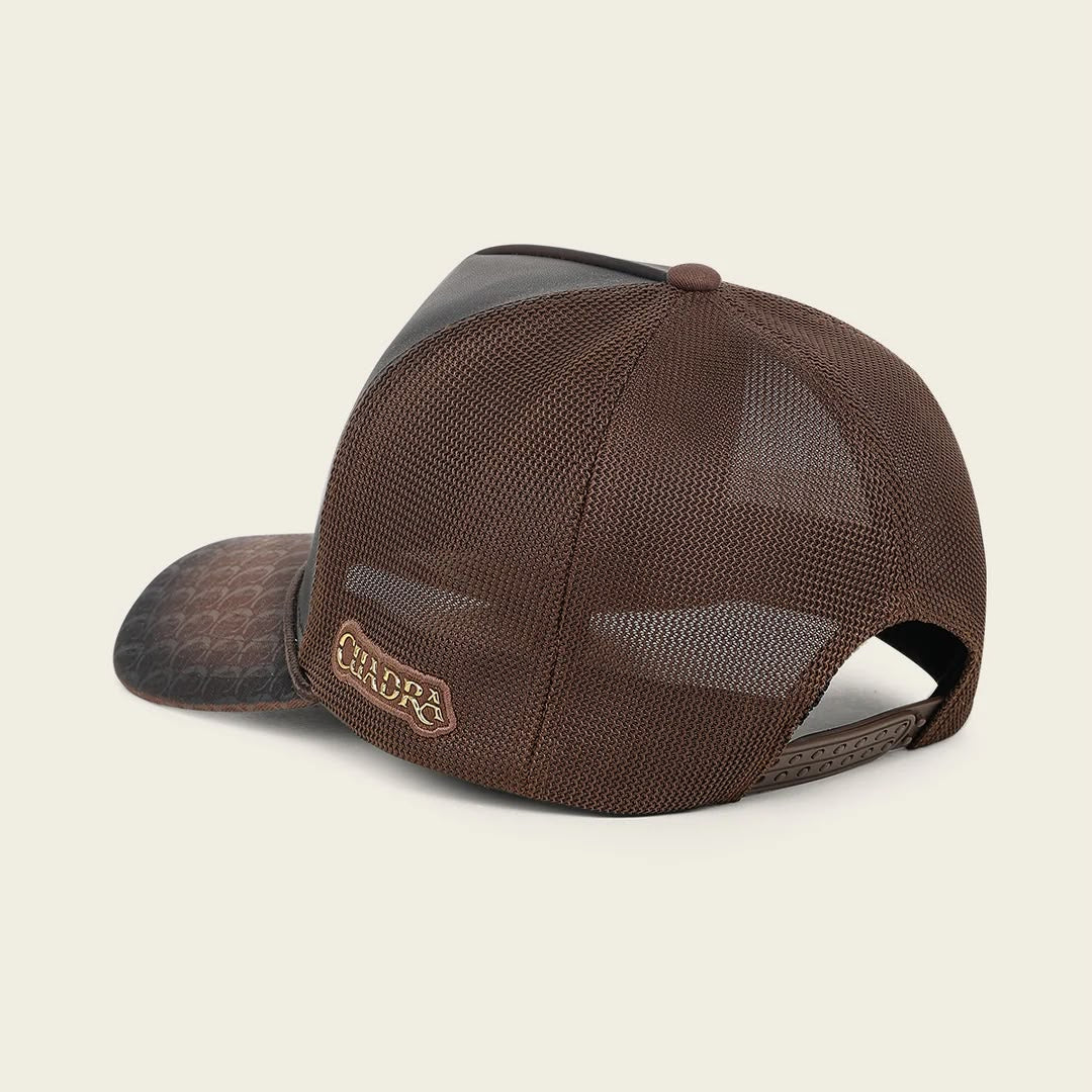Cuadra Alligator Snapback Cap Brown CP005