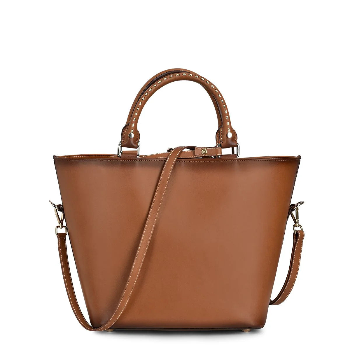 Cuadra Ladies Leather Cut Handbag Maple