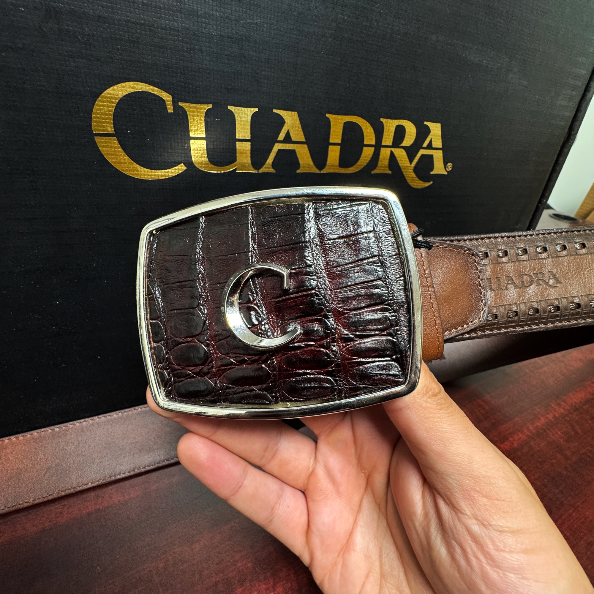 CUADRA CAIMAN BELT HONEY BC171