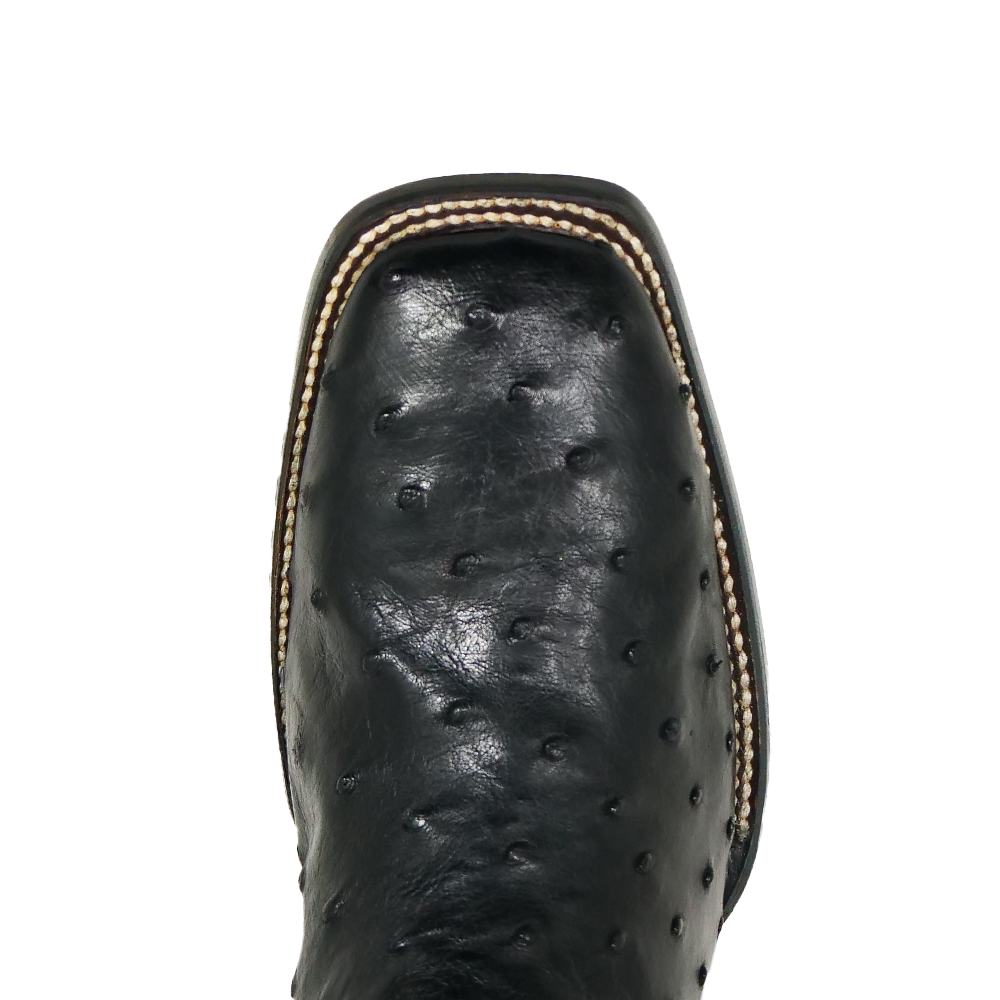 ostrich boots square toe