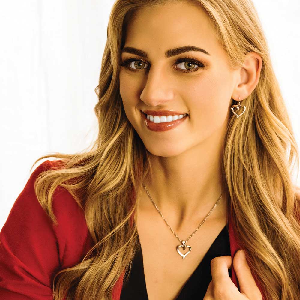 Montana Devine Affection 8218 Heart Necklace Earring Set