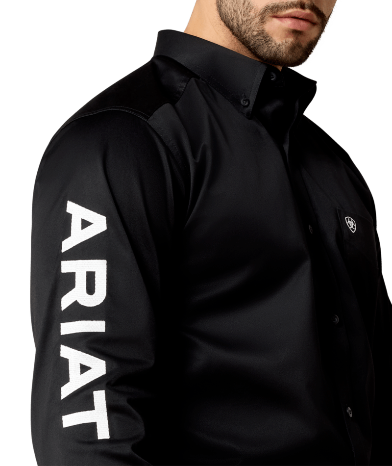 10034231 Ariat Fitted Black Shirt Long Sleeve
