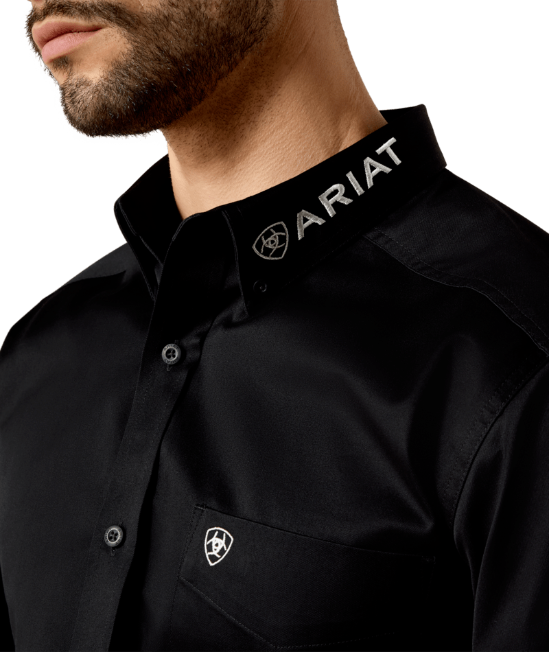 10034231 Ariat Fitted Black Shirt Long Sleeve