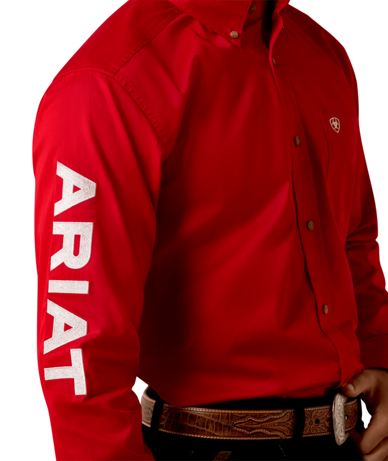 Ariat Team Fitted Tangerine Long Sleeve Shirt 10073653