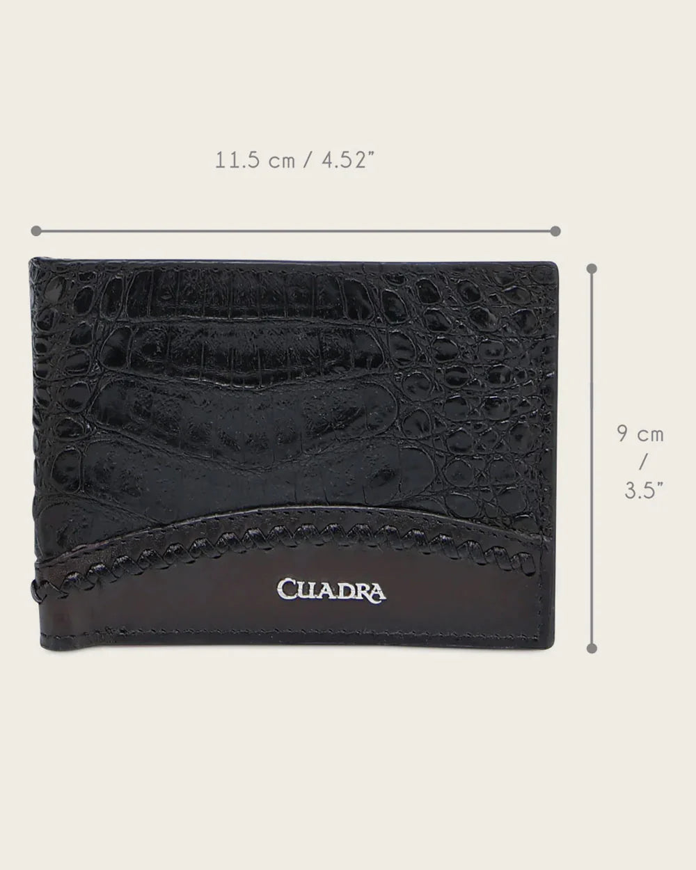 Cuadra Wallet Caiman Studs Black DU720