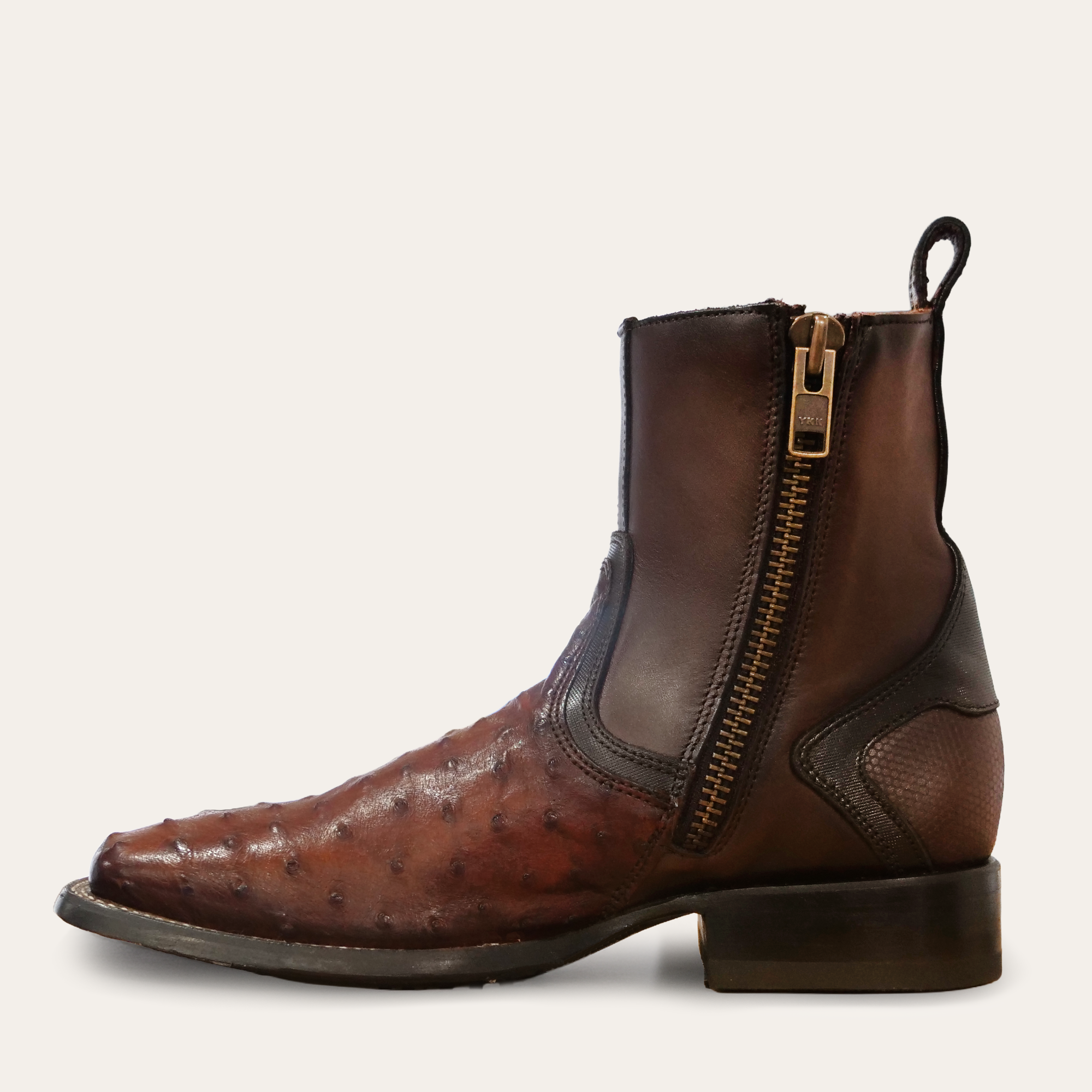 Cuadra Ostrich Zipper Boot CU888