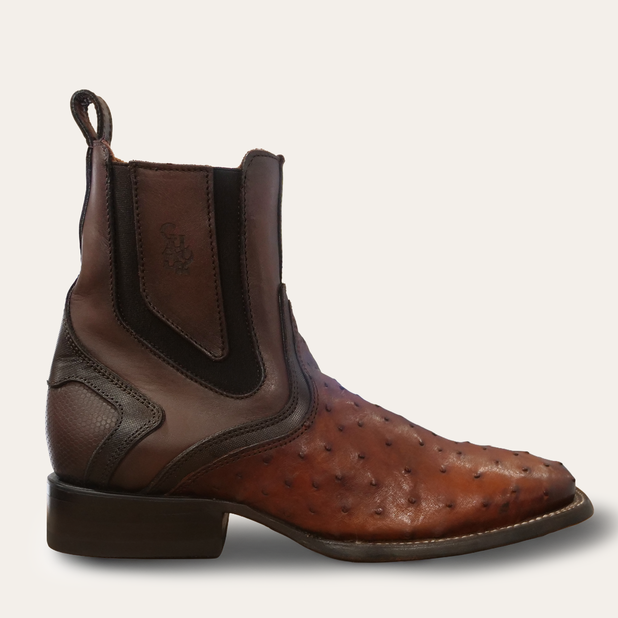 Cuadra Ostrich Zipper Boot CU888