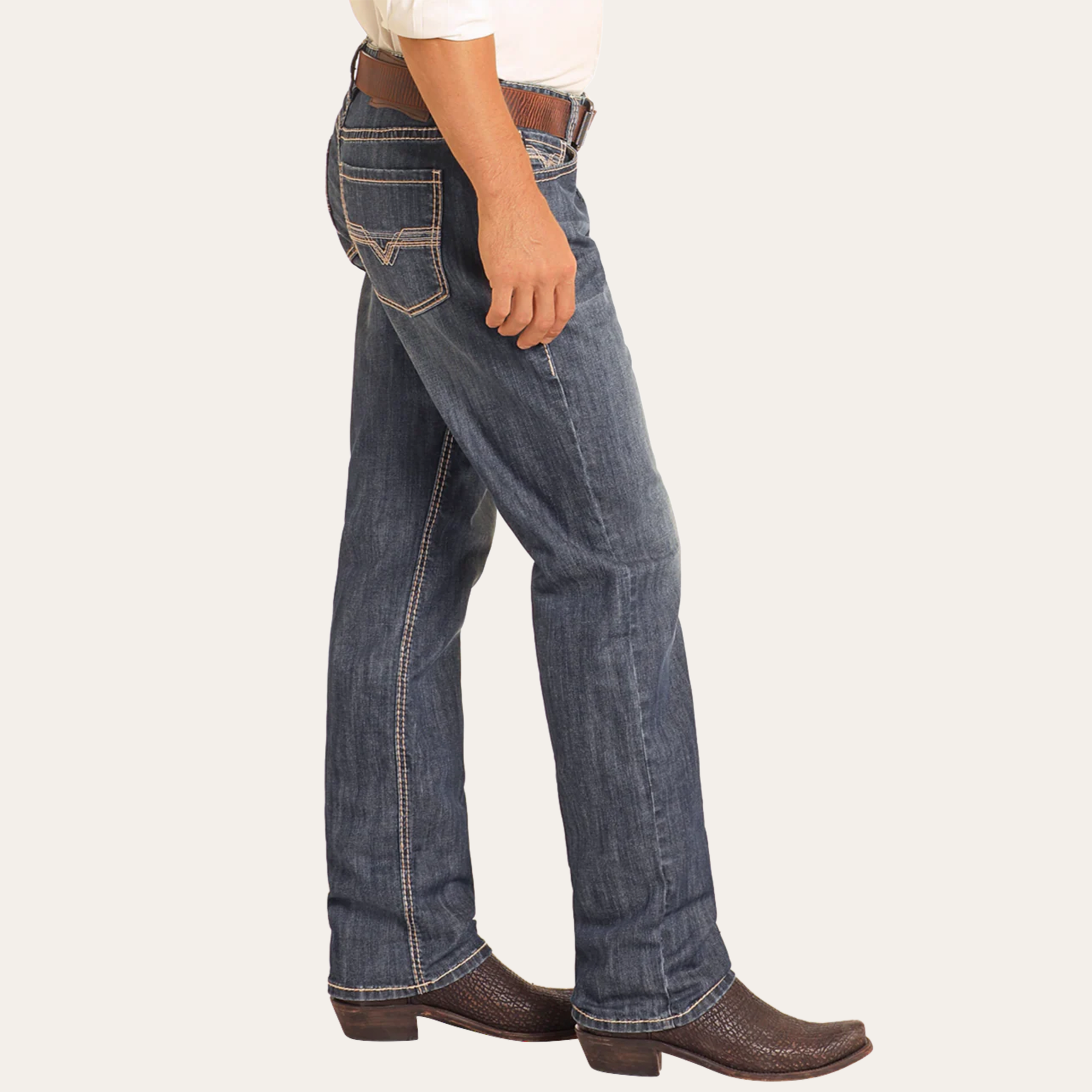 Rock and Roll Relaxed Fit Small V Stackable Bootcut BMTBD04809