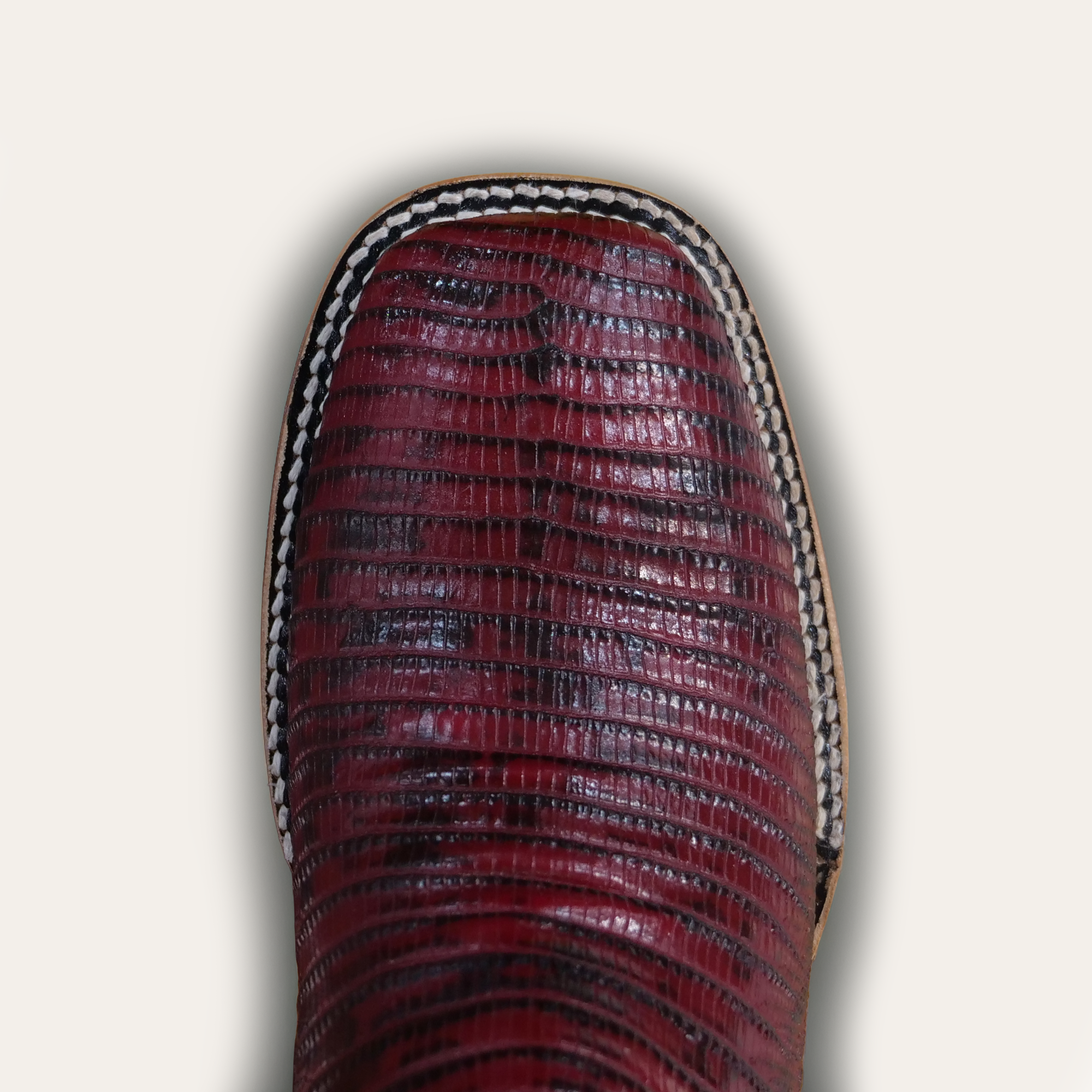 Men's Lizard Print Wine Boots H24