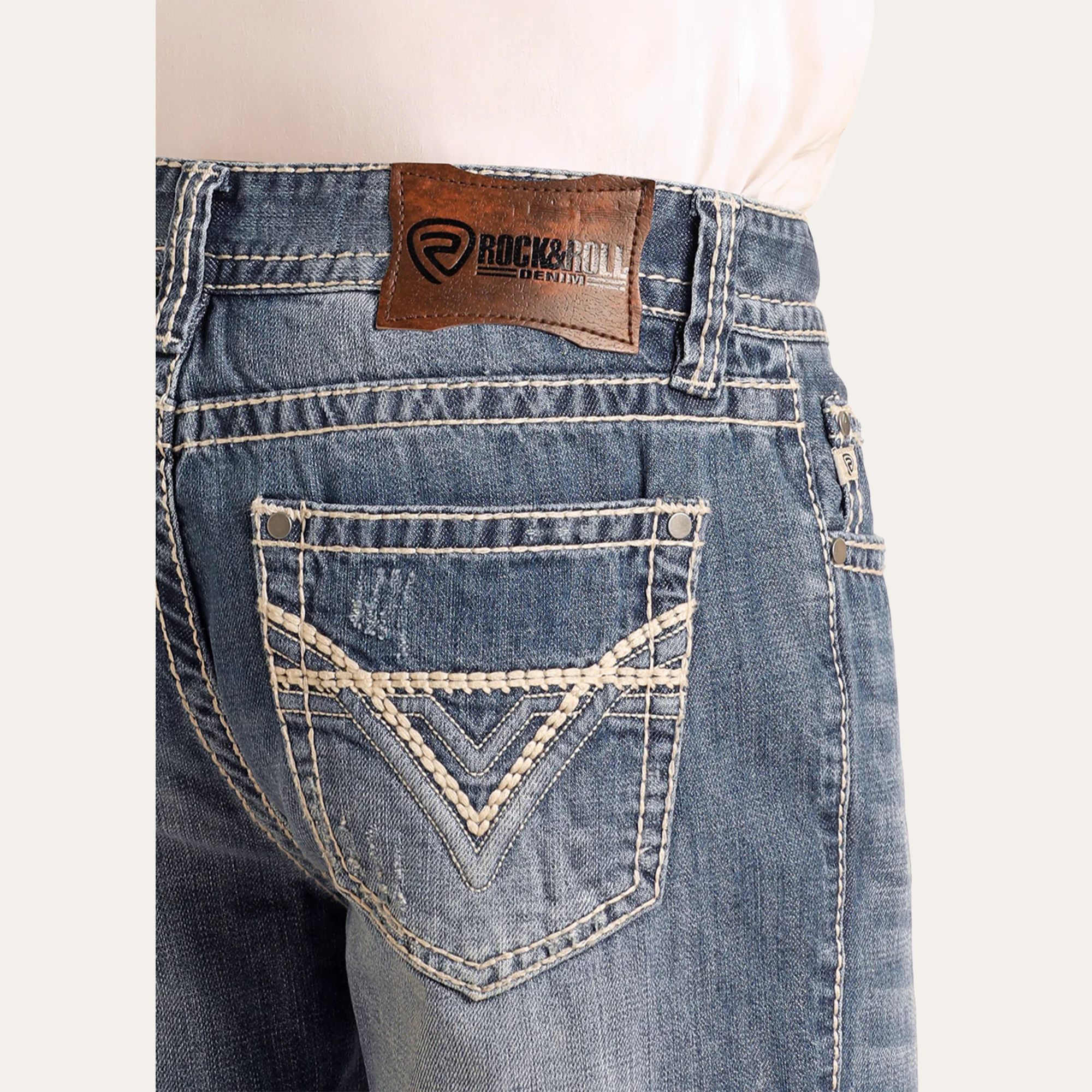 Rock and Roll Denim Jeans Double Barrel Straight M0S1612