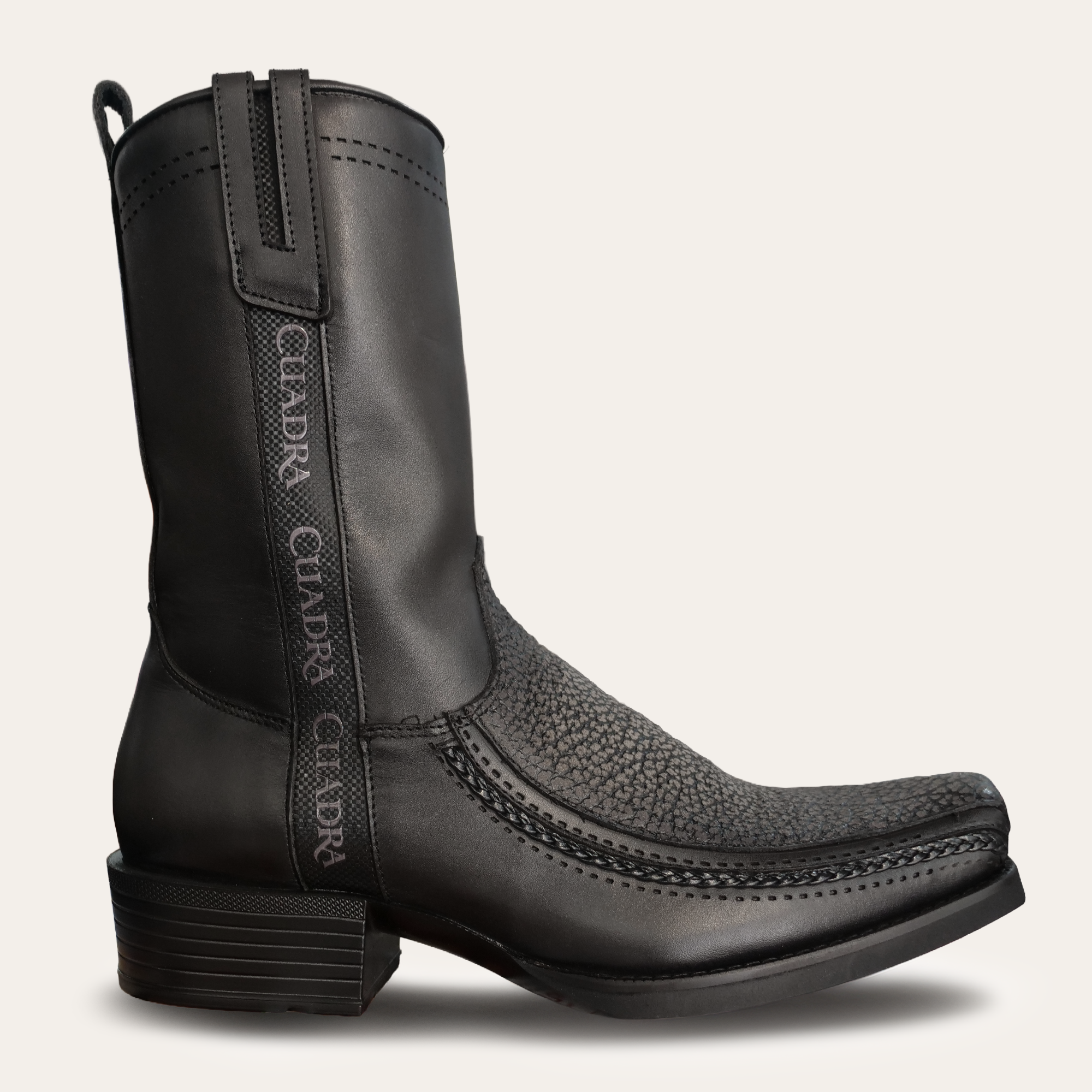 Cuadra Men's American Bison Zipper Boots Grey CC347