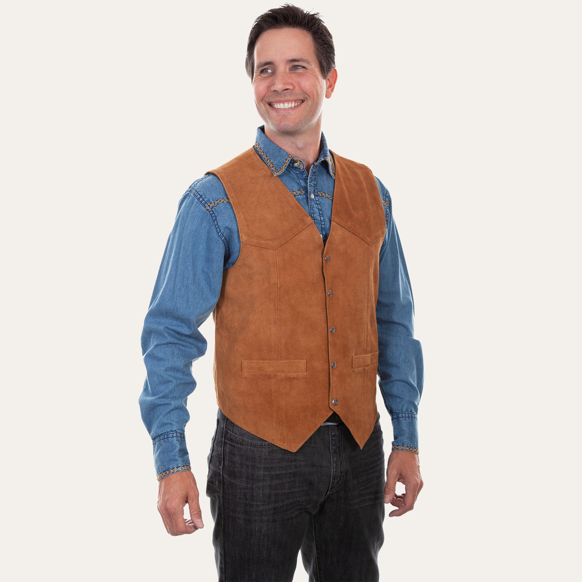Scully Vest Calf Suede 507