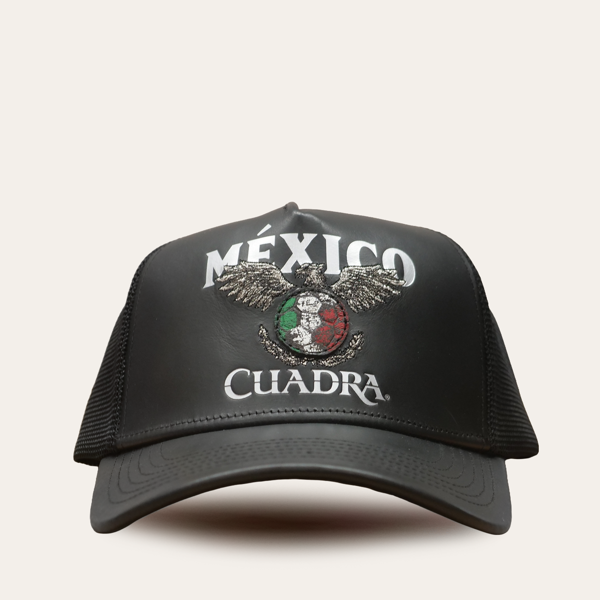 Cuadra Mexico Leather Snapback Cap CP002 Black Limited Editon
