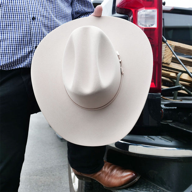 Chapeau Cowboy Stetson 4x Castor Silverbelly - NRA Cattleman, Taille 7 (USA)