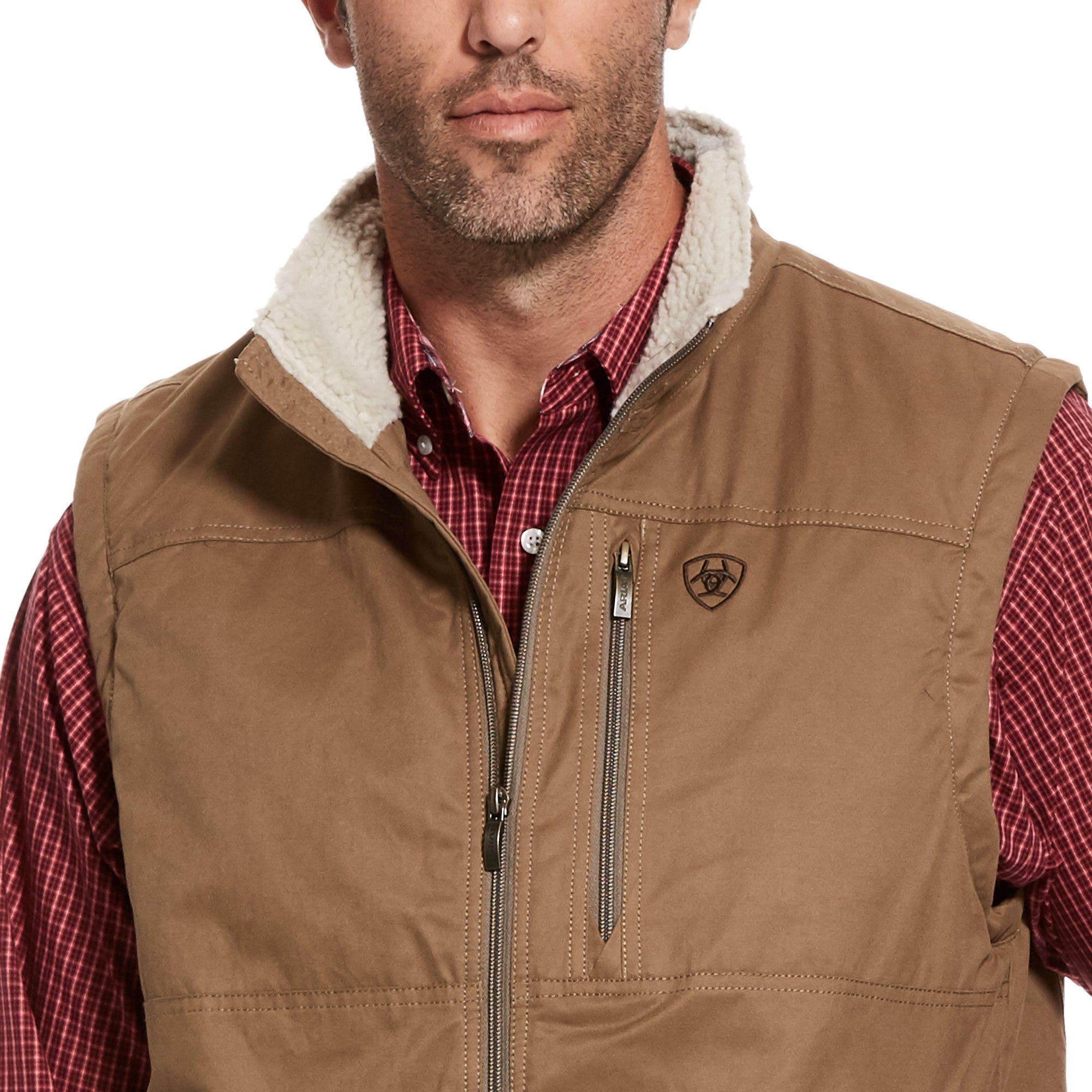 ariat mens brown vest