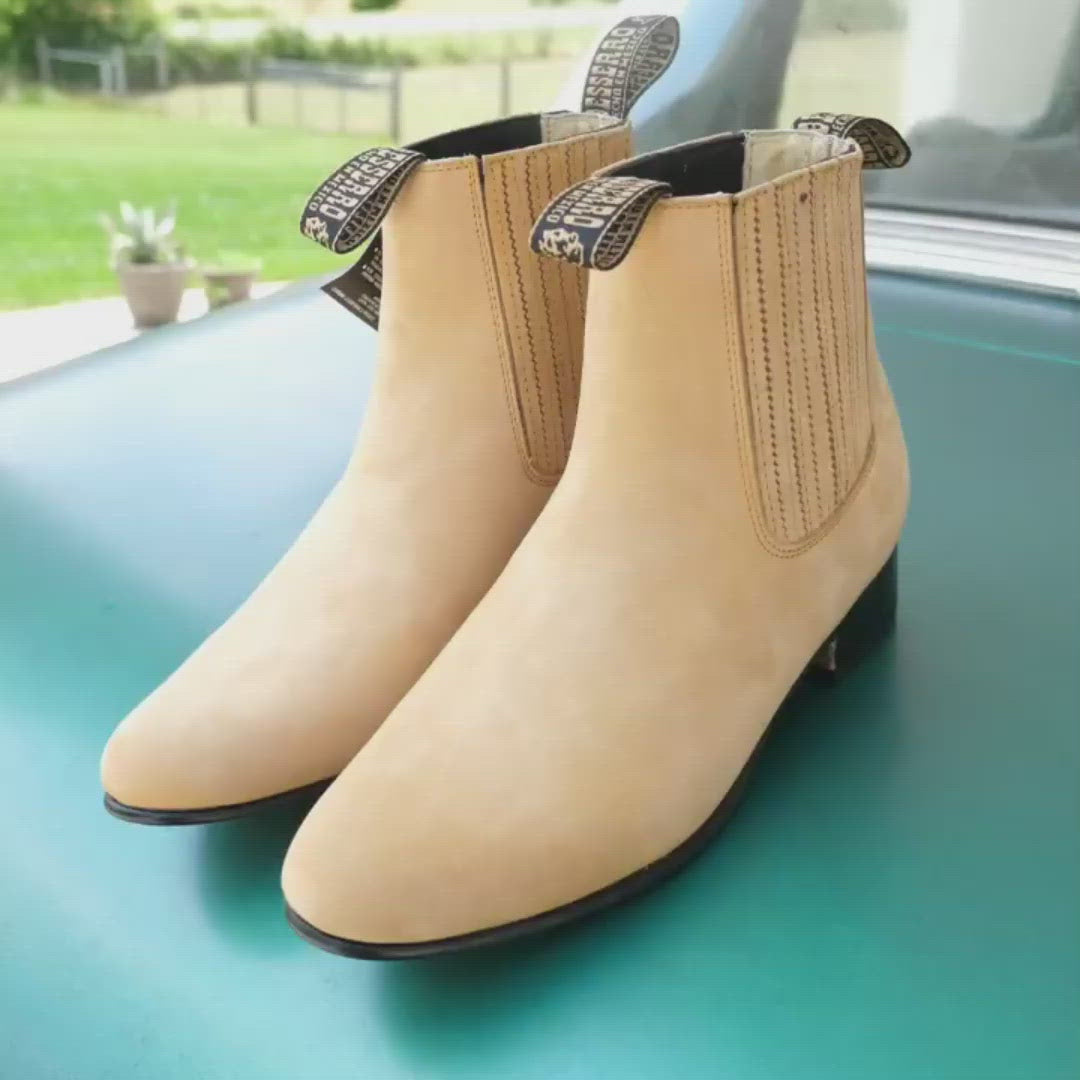honey suede ankle boots
