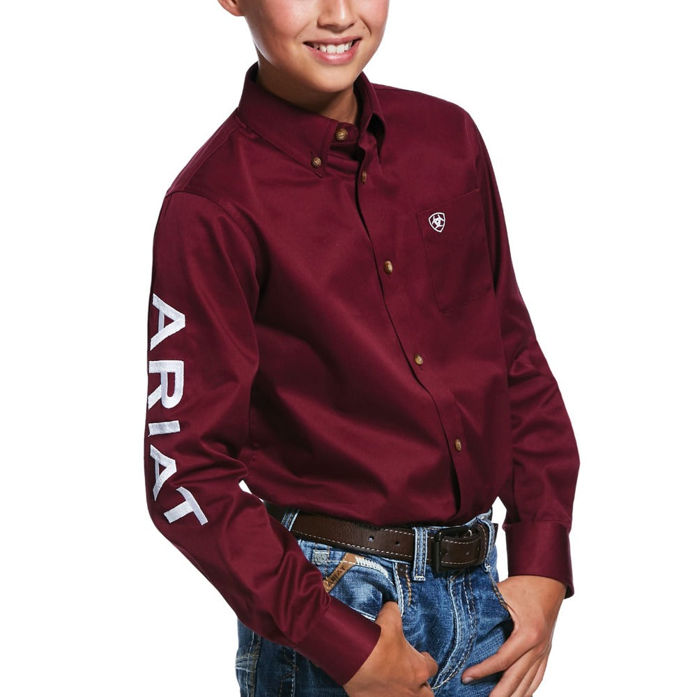 boys ariat long sleeve shirt