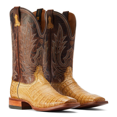 caiman leather boots