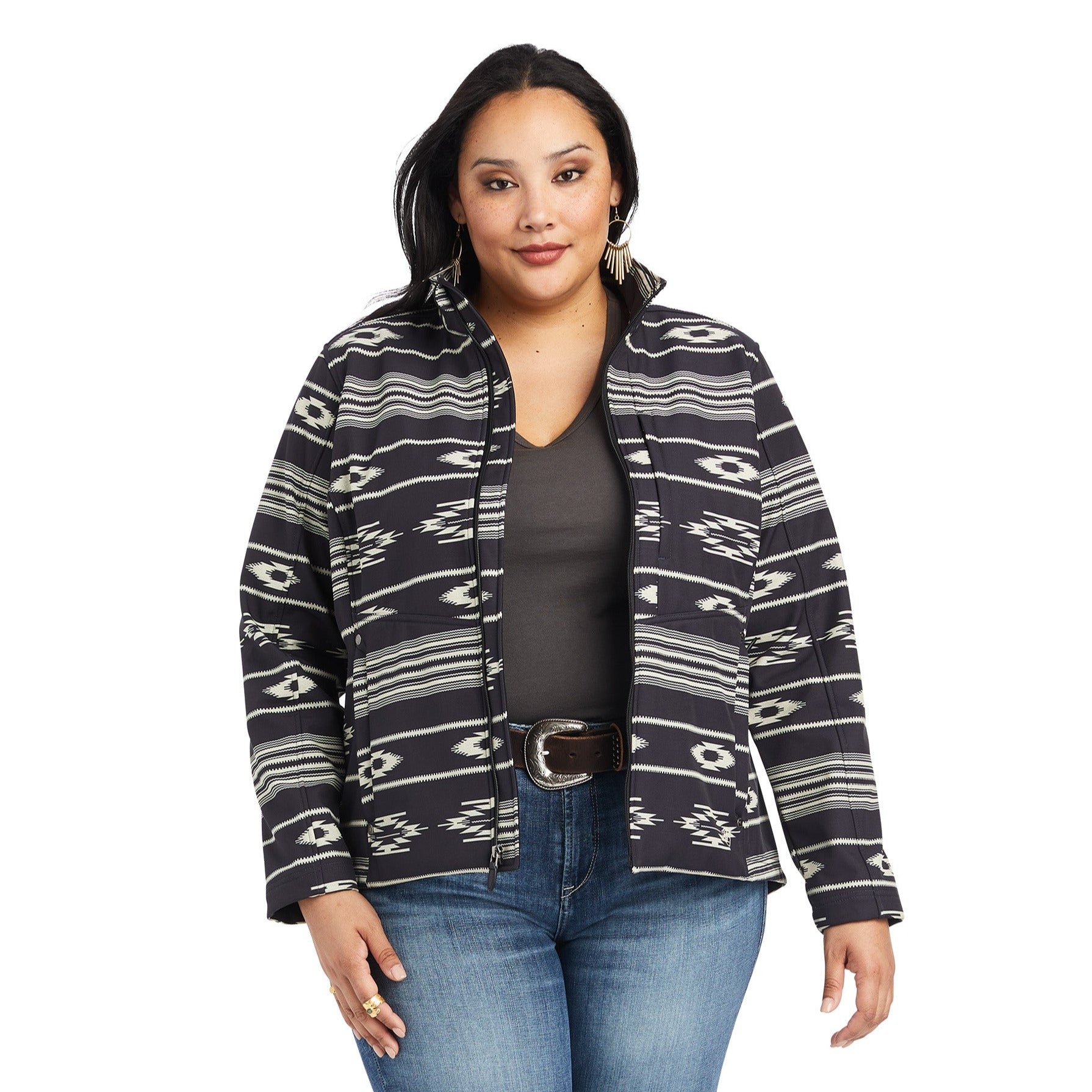 ariat women's softshell jacket aztec