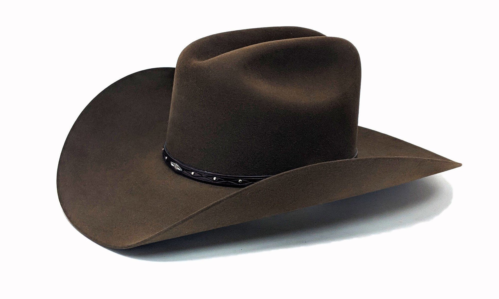 brown felt western cowboy hat