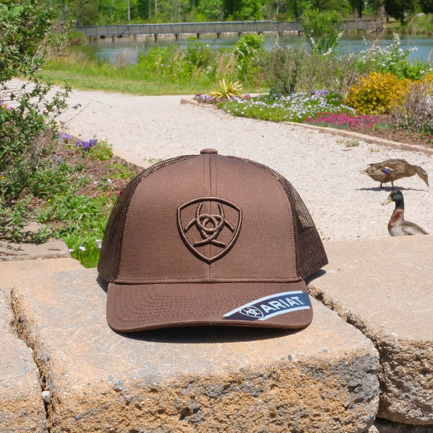 brown ariat caps