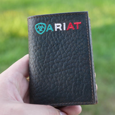 ariat leather wallets