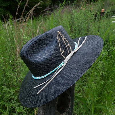 charlie 1 horse straw hat black