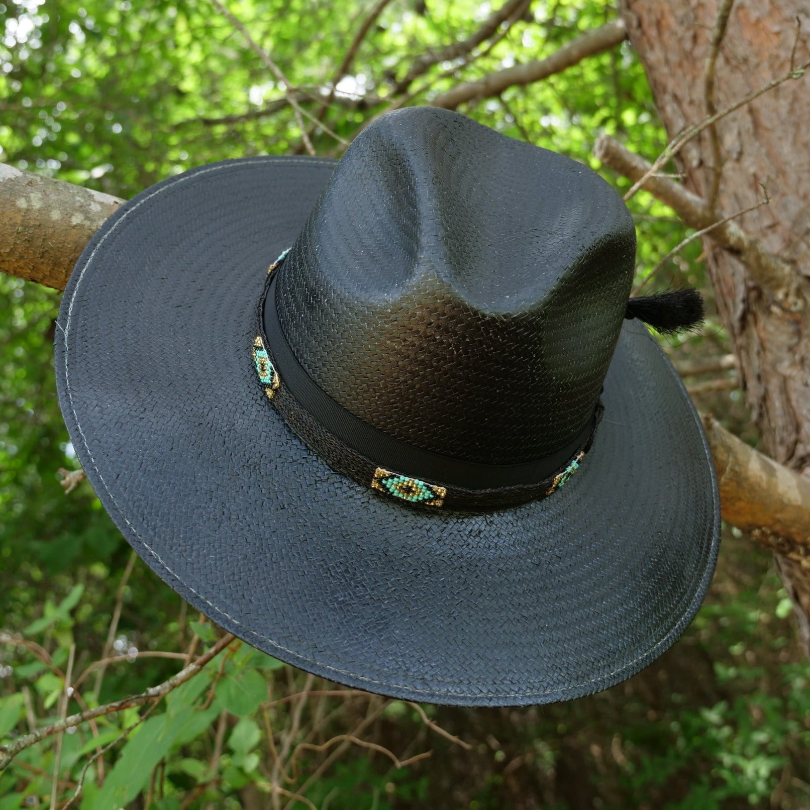 black stetson straw hats 