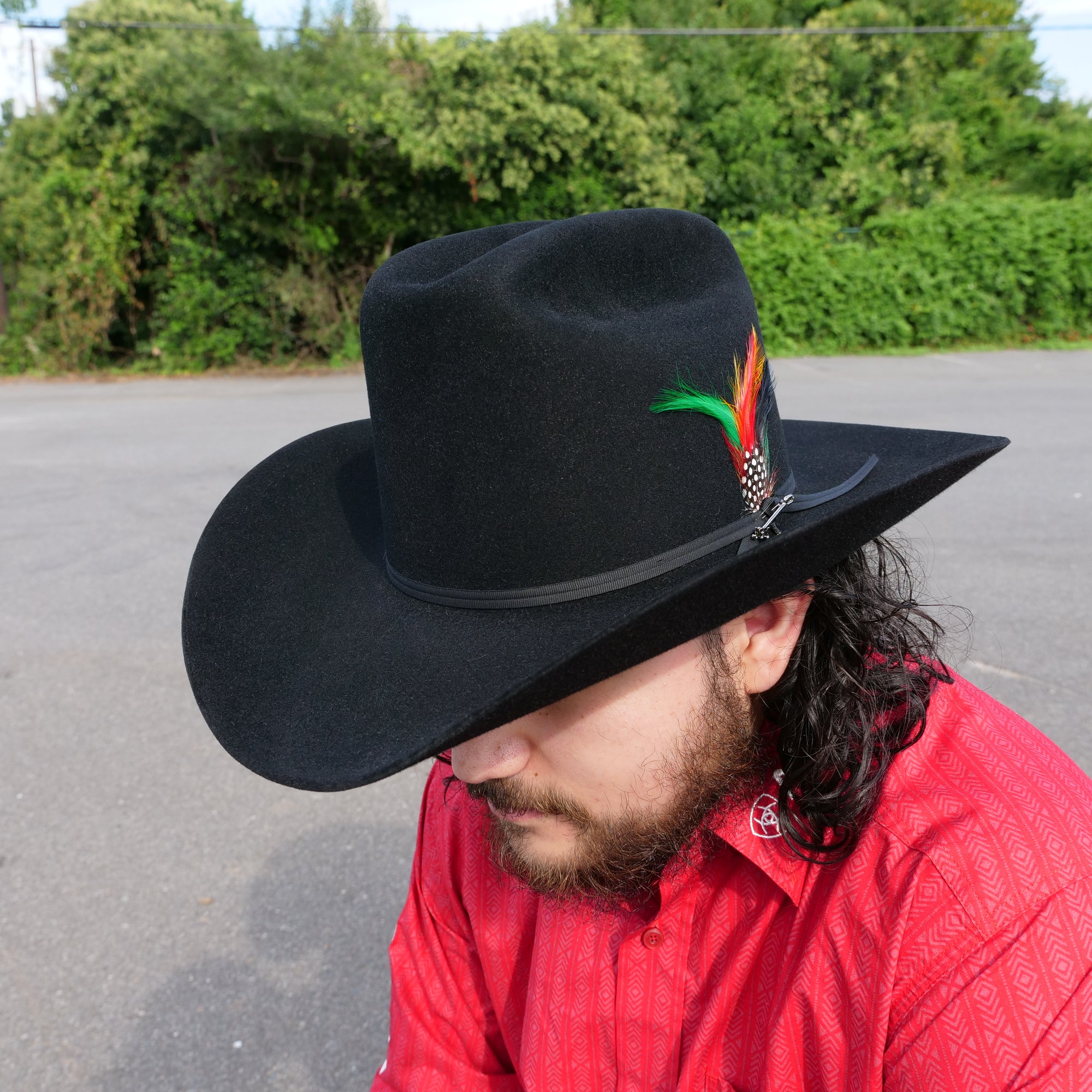 high crown cowboy hat stetson hat black