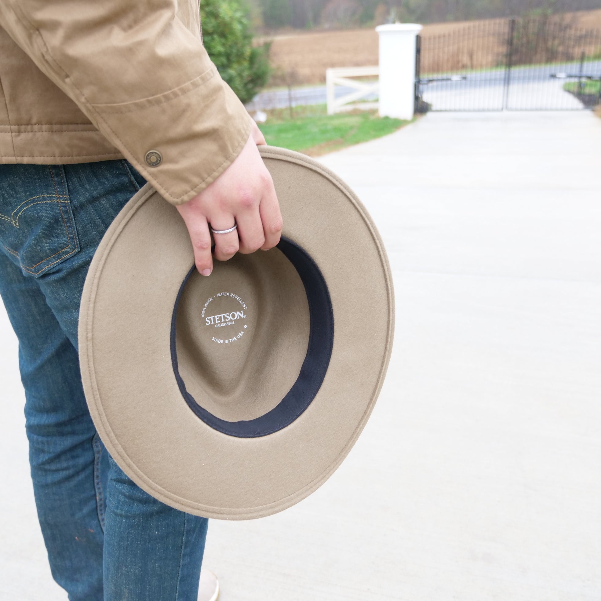 stetson crushable wool hat