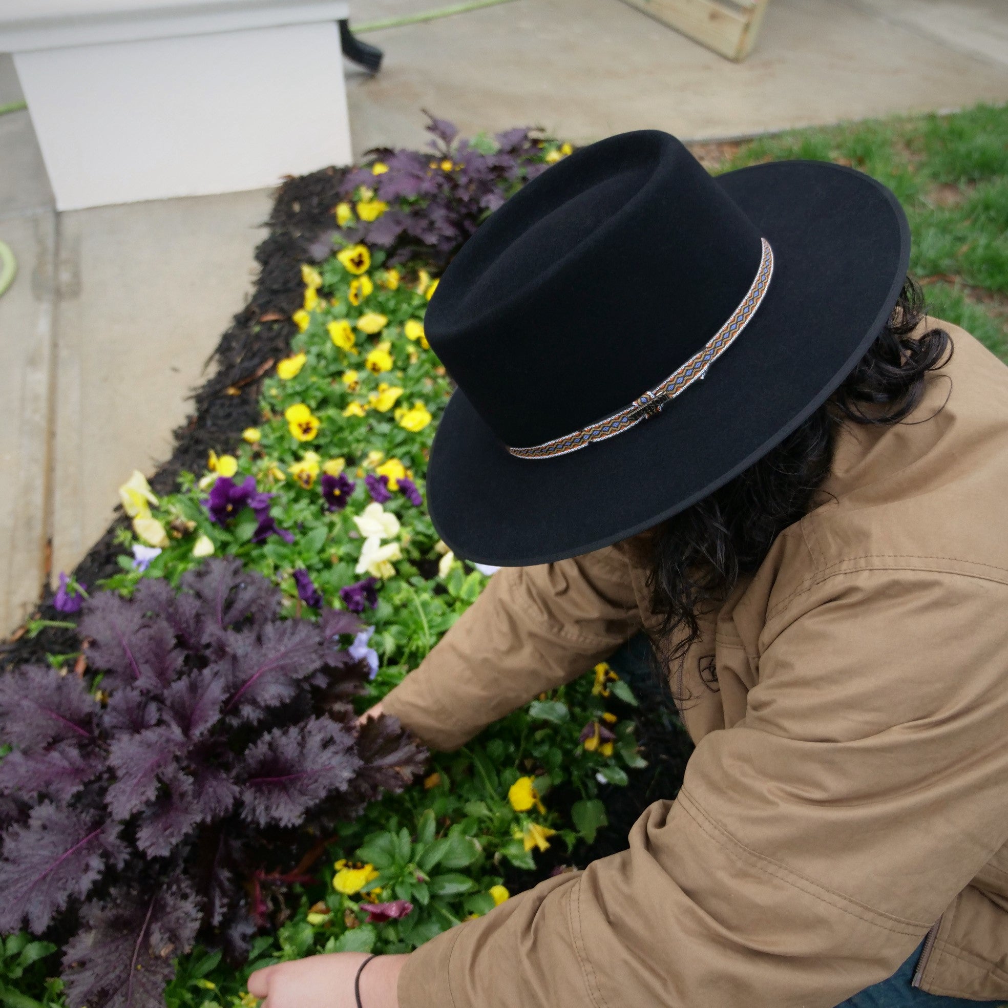 black fedora hat telescope crown