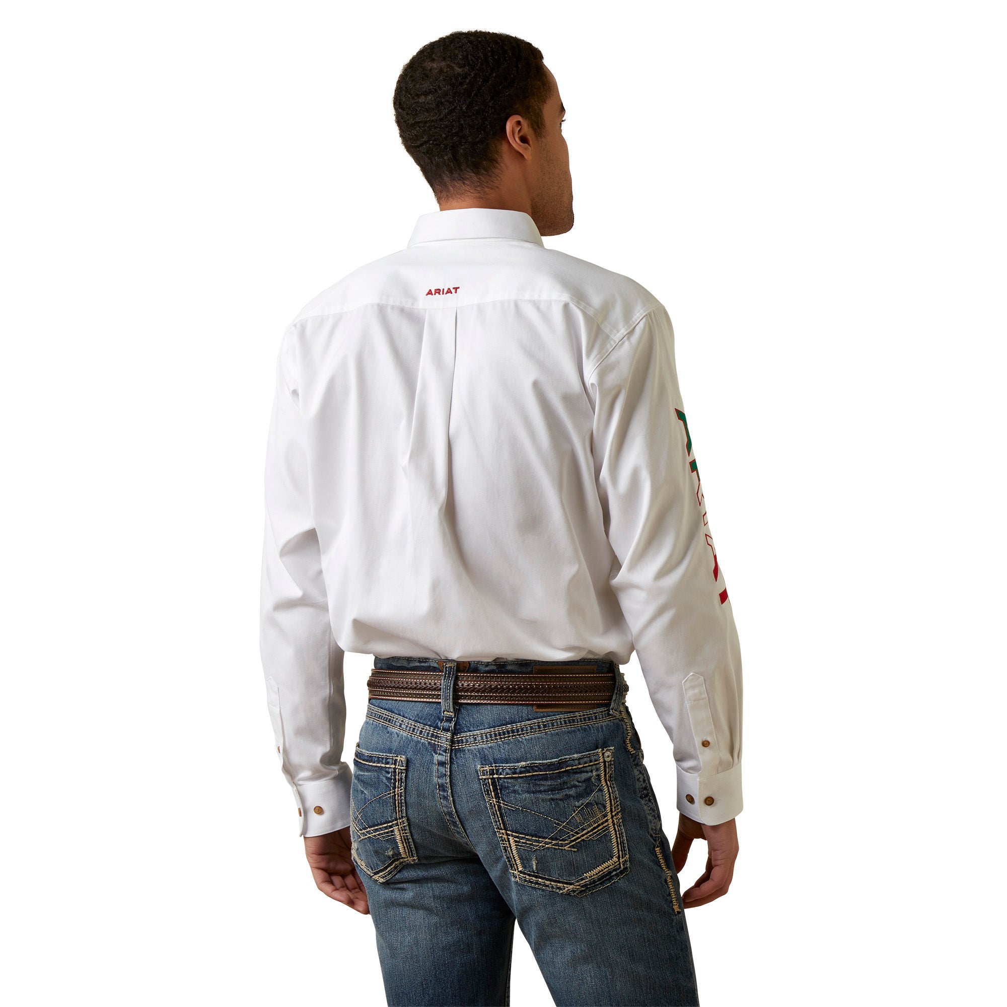 mens ariat shirt white