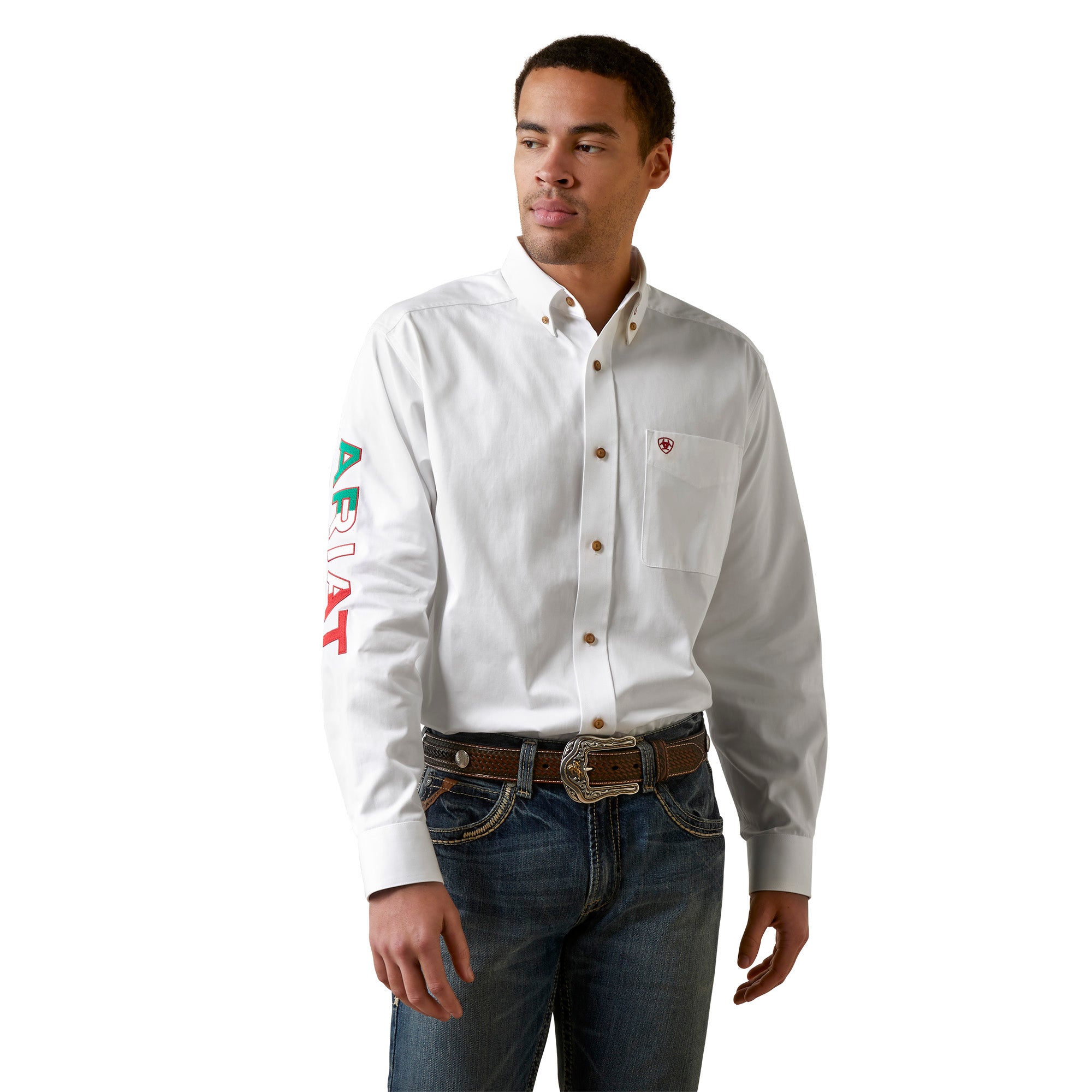 Ariat Mexico Shirt White Classic Fit – ELP Western